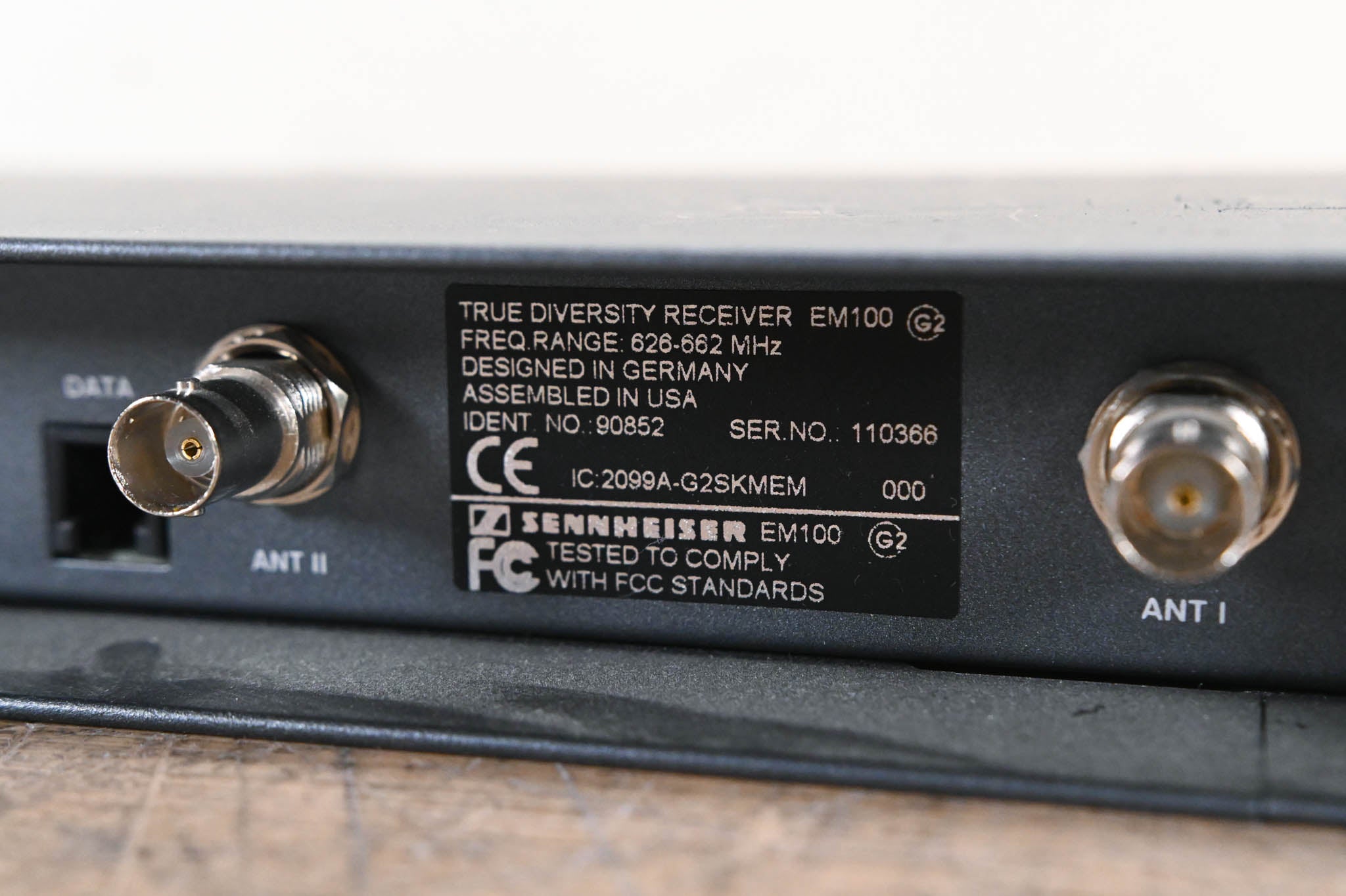 Sennheiser EM 100 G2 Wireless Receiver - 626-662 MHz (NO POWER SUPPLY)