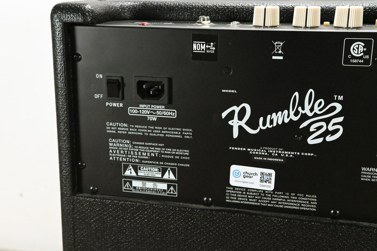 Fender Rumble 25 V3 25W 1x8" Bass Combo Amplifier