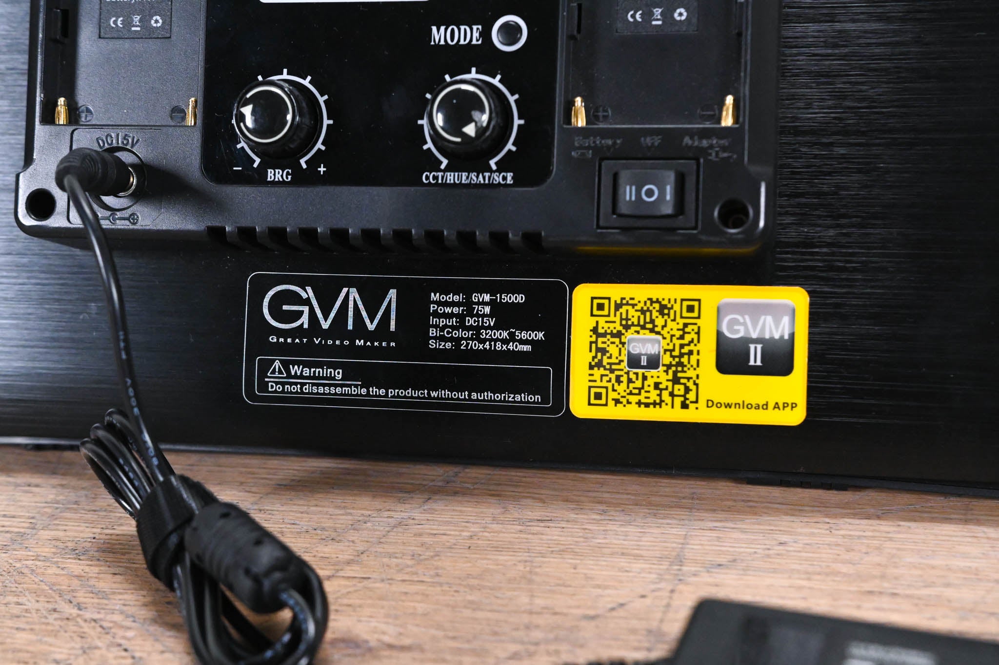 Great Video Maker GVM-1500D 75W Bi-Color and RGB Video Panel Light