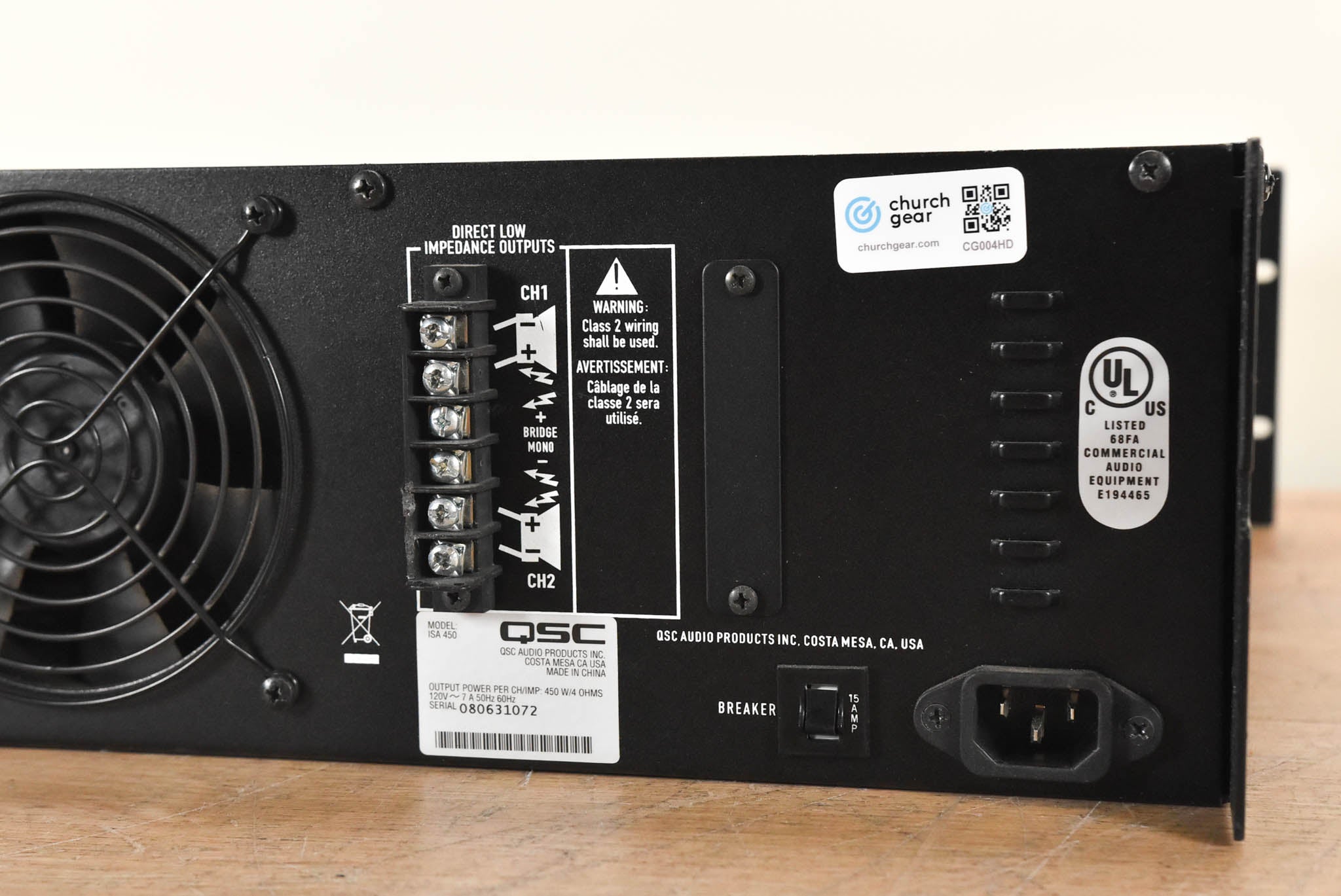 QSC ISA450 Two-Channel Commercial Power Amplifier