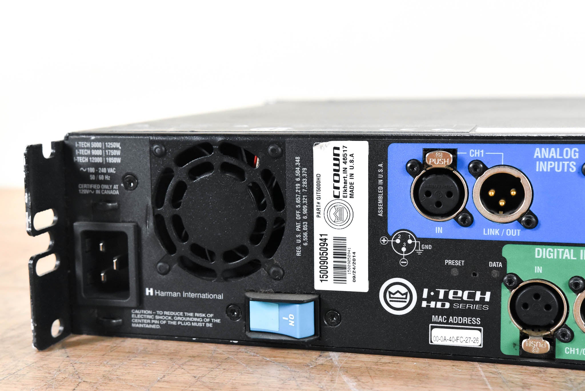 Crown I-TECH 5000HD 2-Channel Power Amplifier