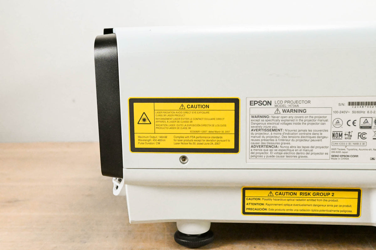 Epson Pro L1200U 7,000-Lumen WUXGA 3LCD Laser Projector w/ 4K & Lens