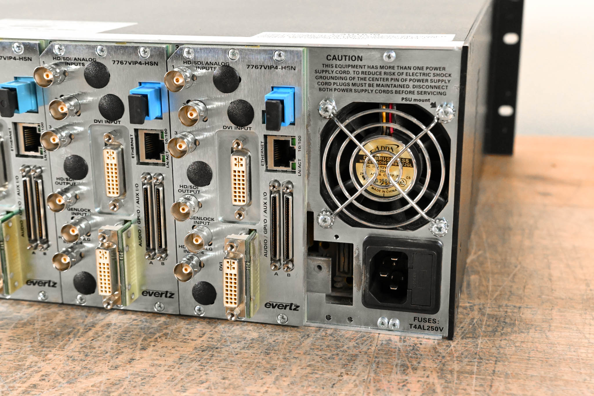 Evertz 7700FR-C MultiFrame Chassis with Cards CG00424
