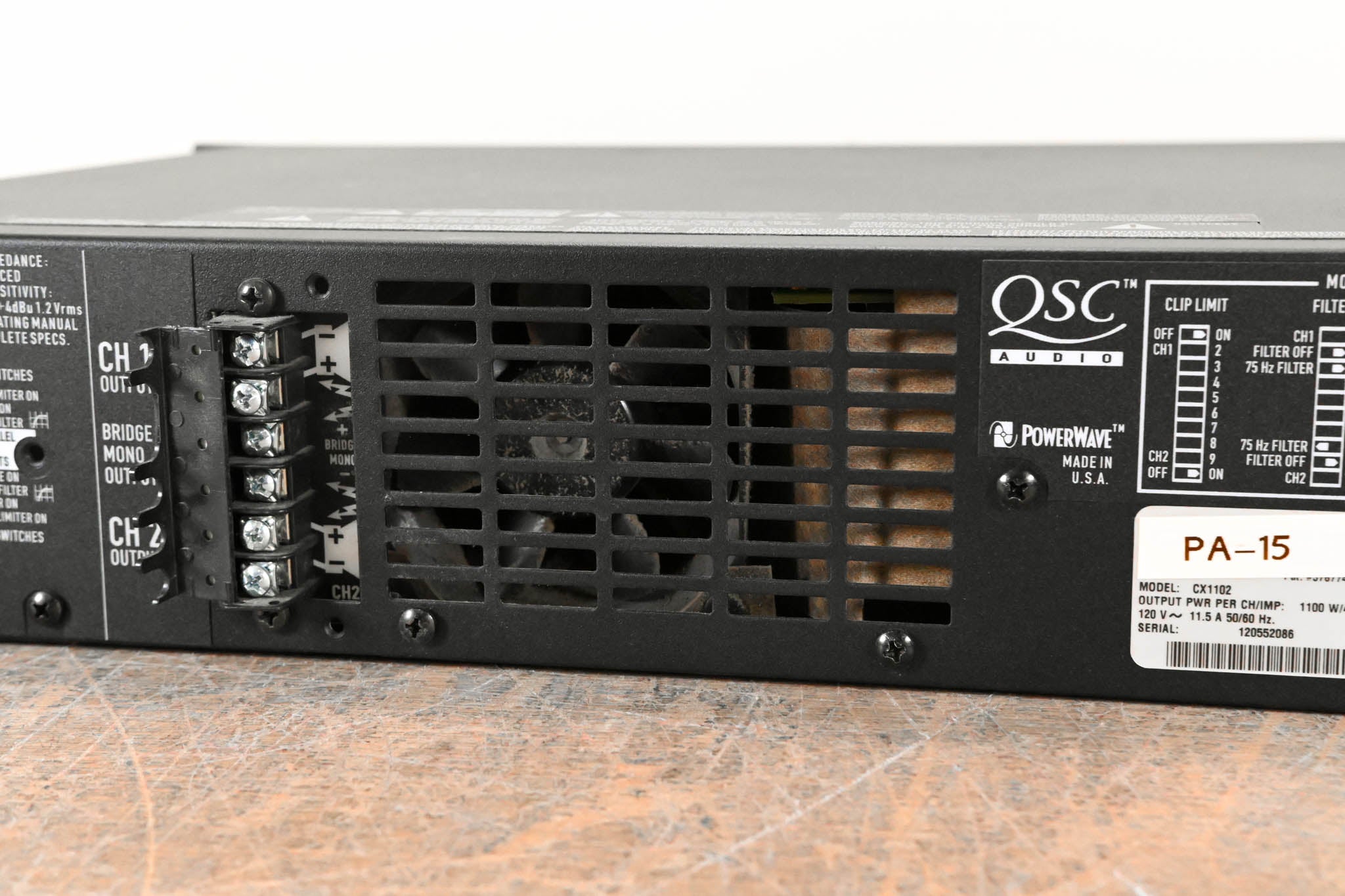 QSC CX1102 700W 2-Channel Power Amplifier