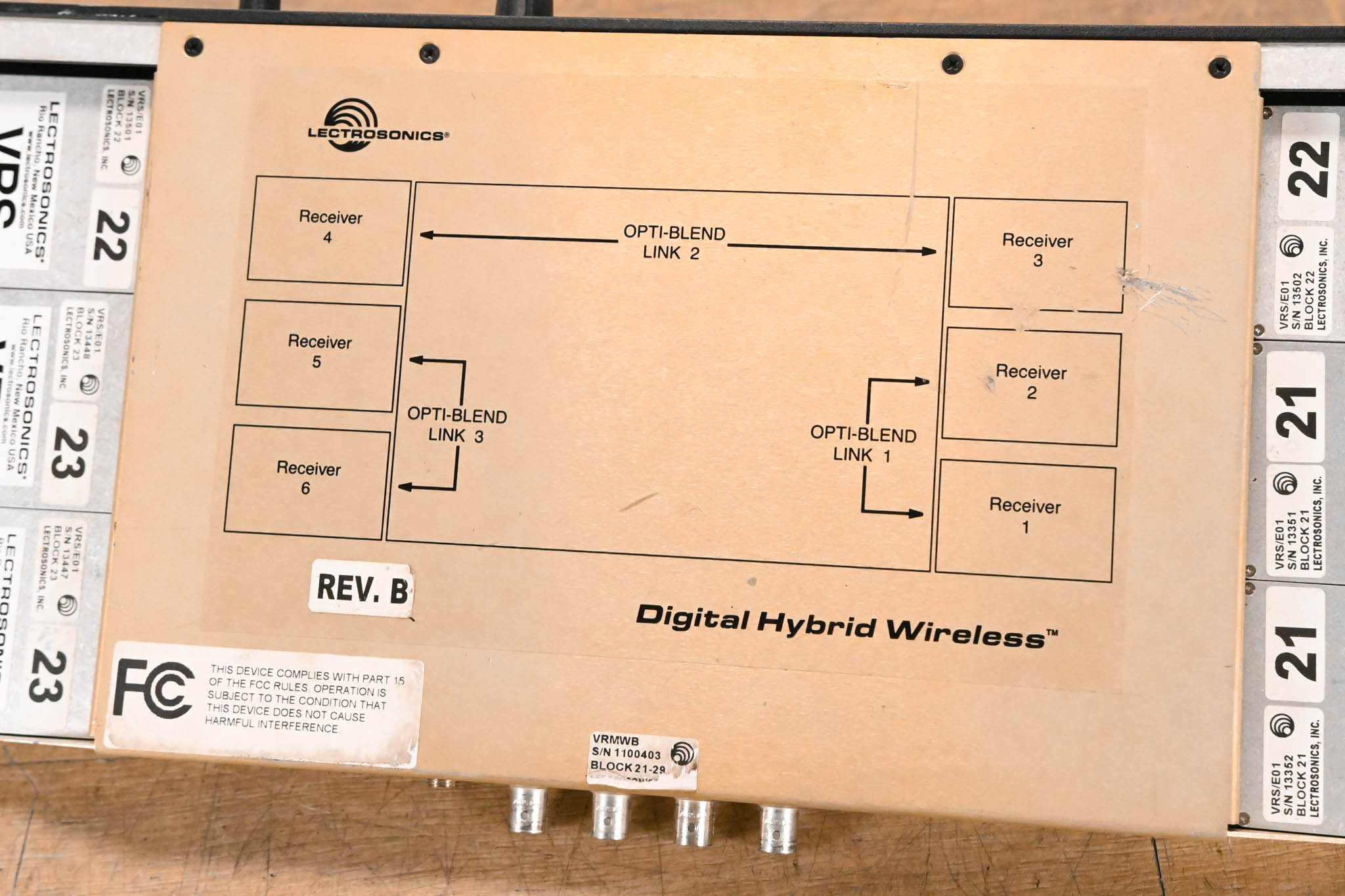 Lectrosonics Venue Wideband Mid 6-Channel Receiver w/ Bodypacks (NO PSU)