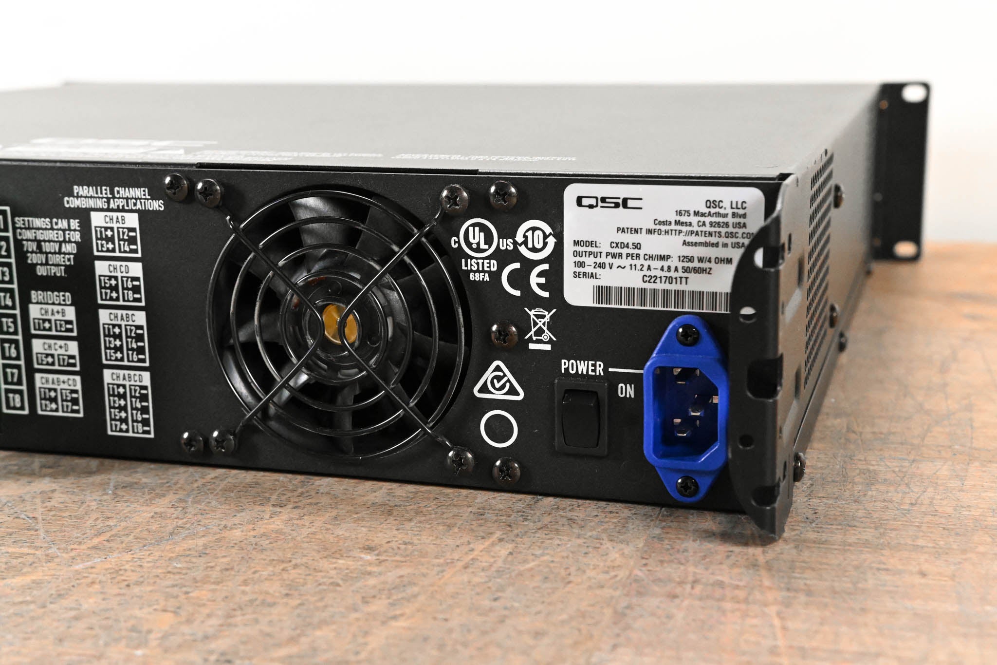 QSC CXD4.5 4-Channel Installation Power Amplifier with DSP