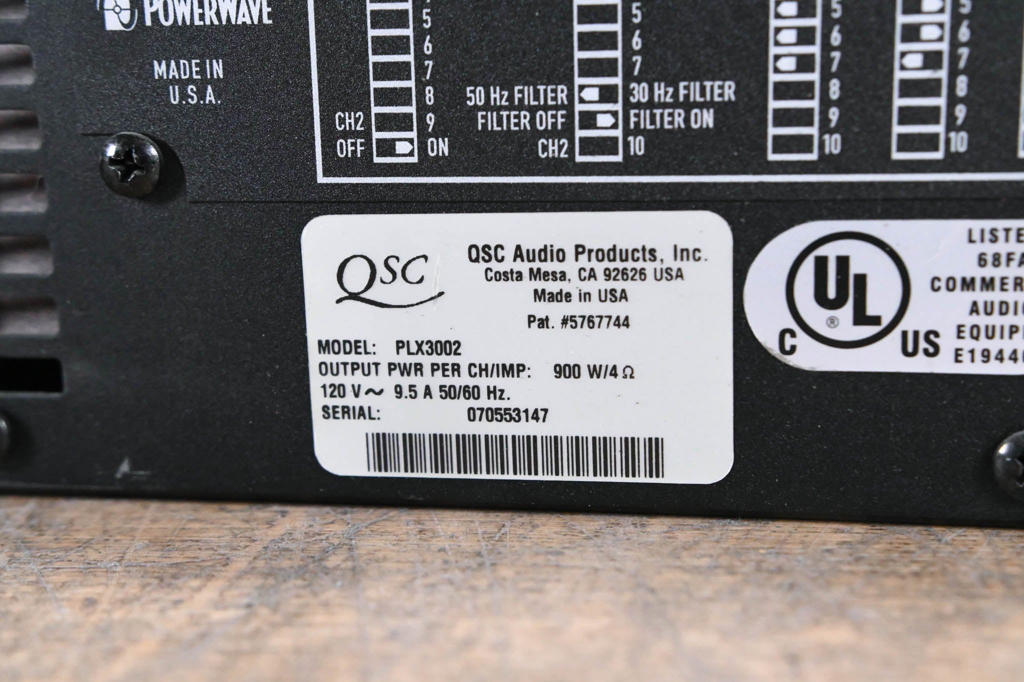 QSC PLX3002 2-Channel Power Amplifier