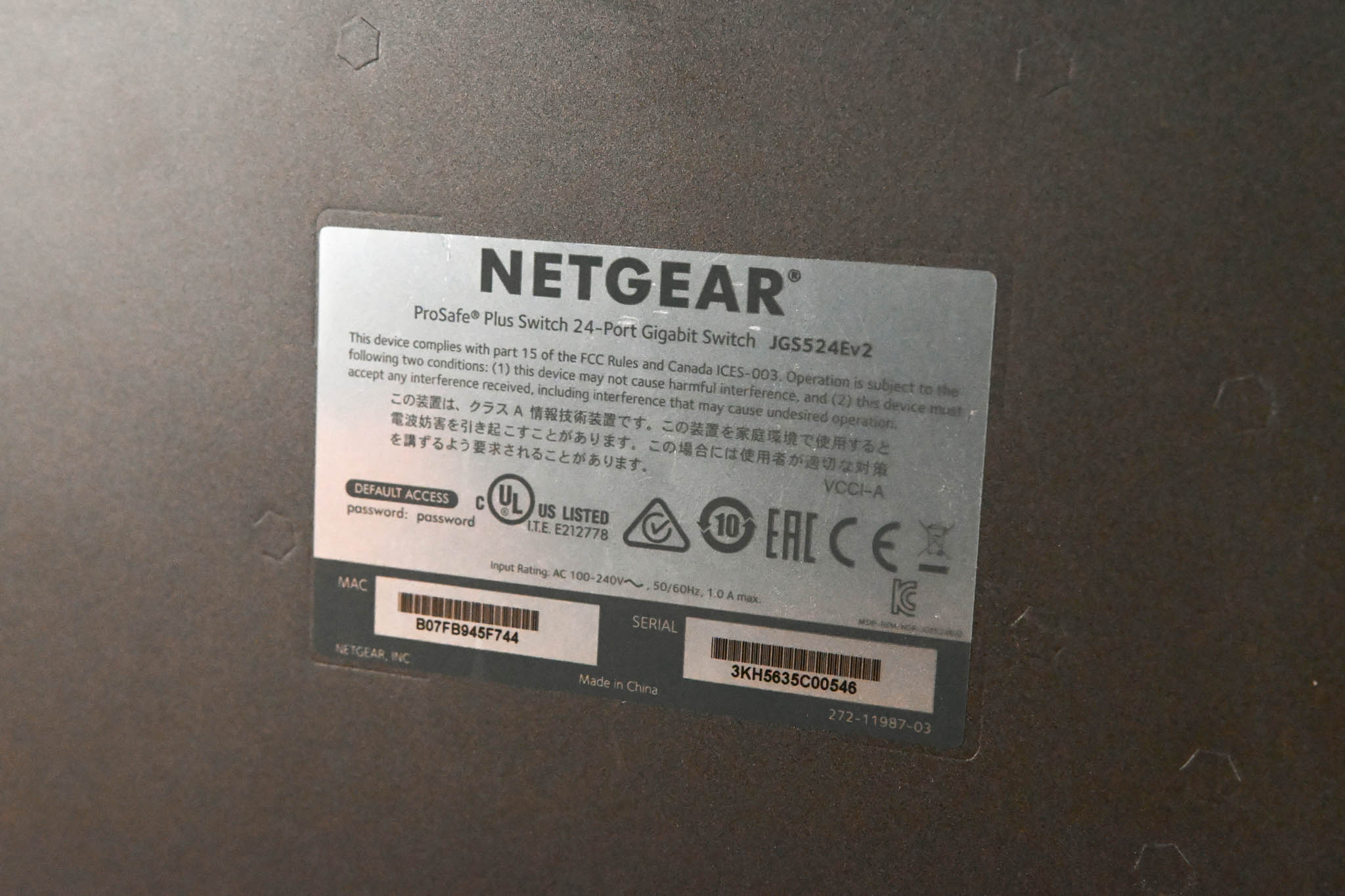 NETGEAR JGS524Ev2 ProSAFE Plus Switch 24-Port Gigabit Switch