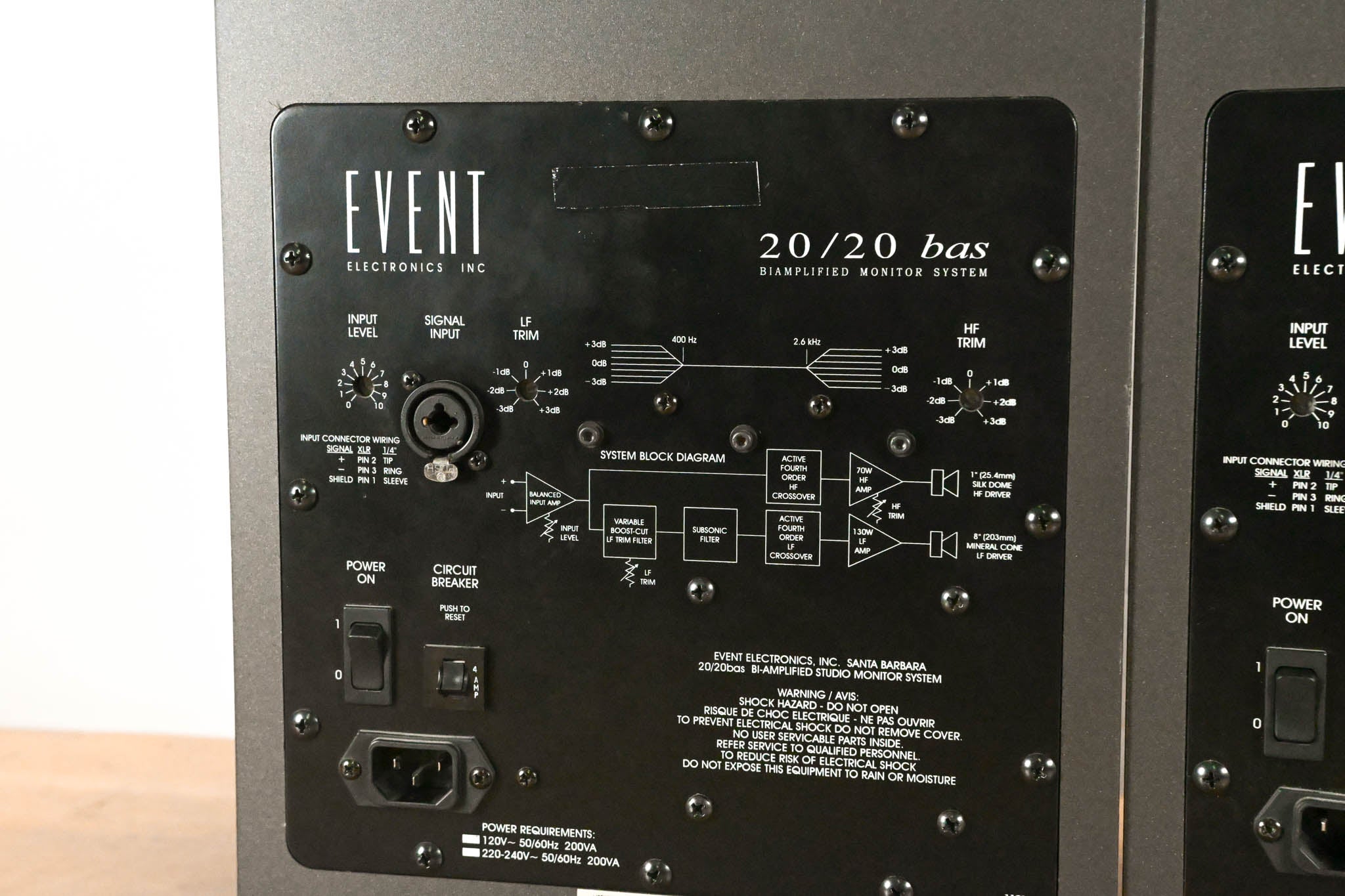 Event 20/20bas Bi-Amplified Studio Monitor (PAIR)