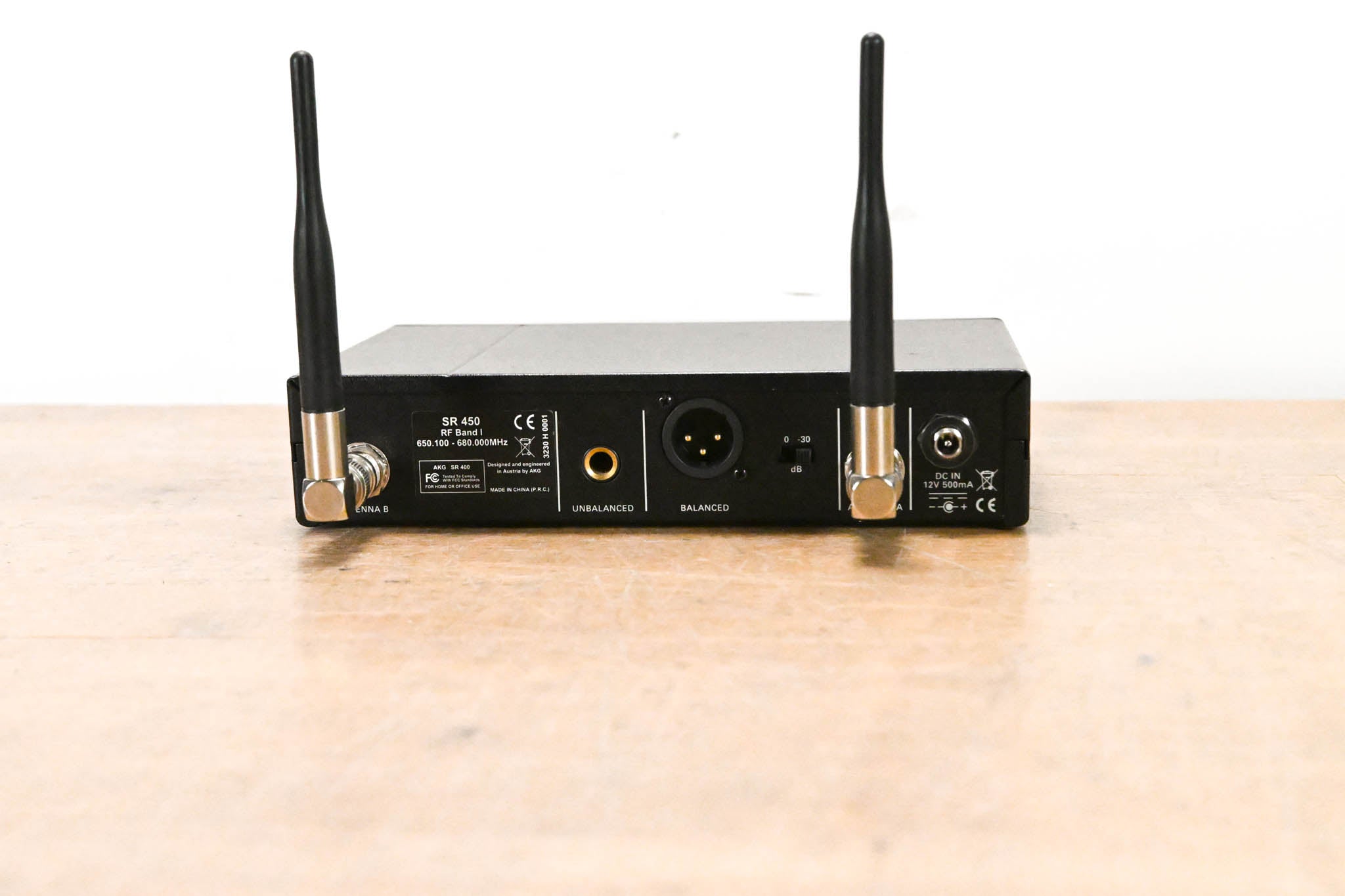 AKG SR450 Wireless Receiver - Band 1: 650.100-680 MHz (NO POWER SUPPLY)