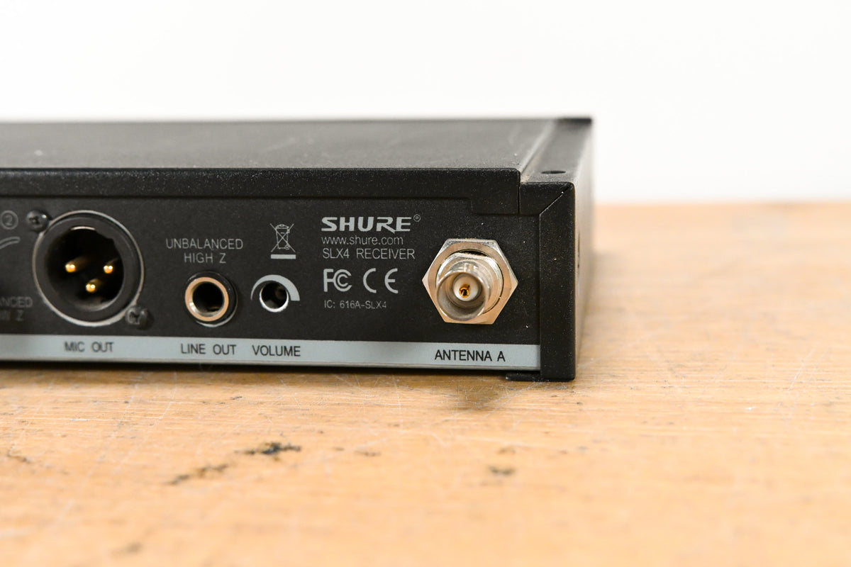 Shure SLX4 Wireless Receiver - H5 Band: 518-542 MHz (NO POWER SUPPLY)