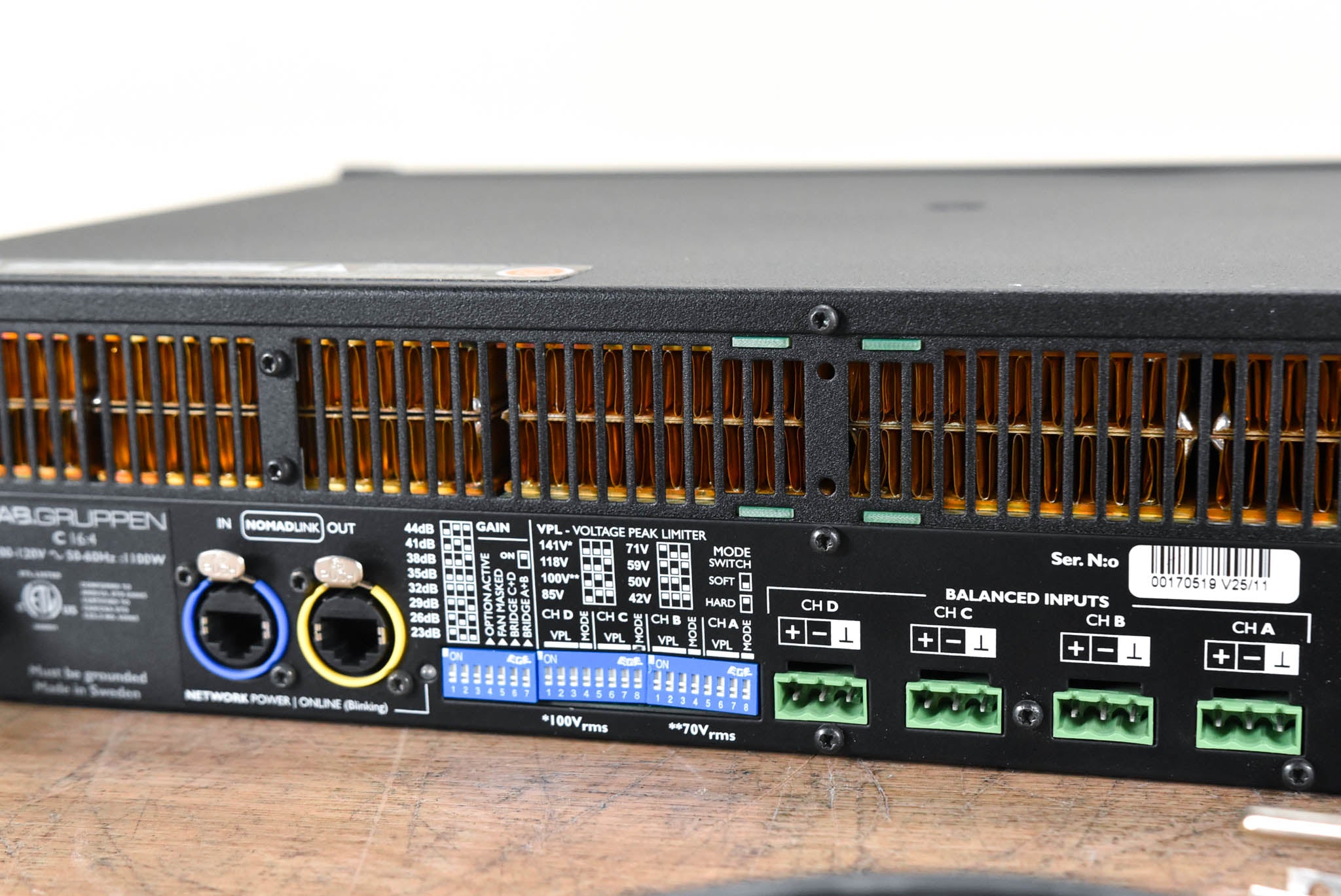 Lab Gruppen C 16:4 1600W Four-Channel Power Amplifier