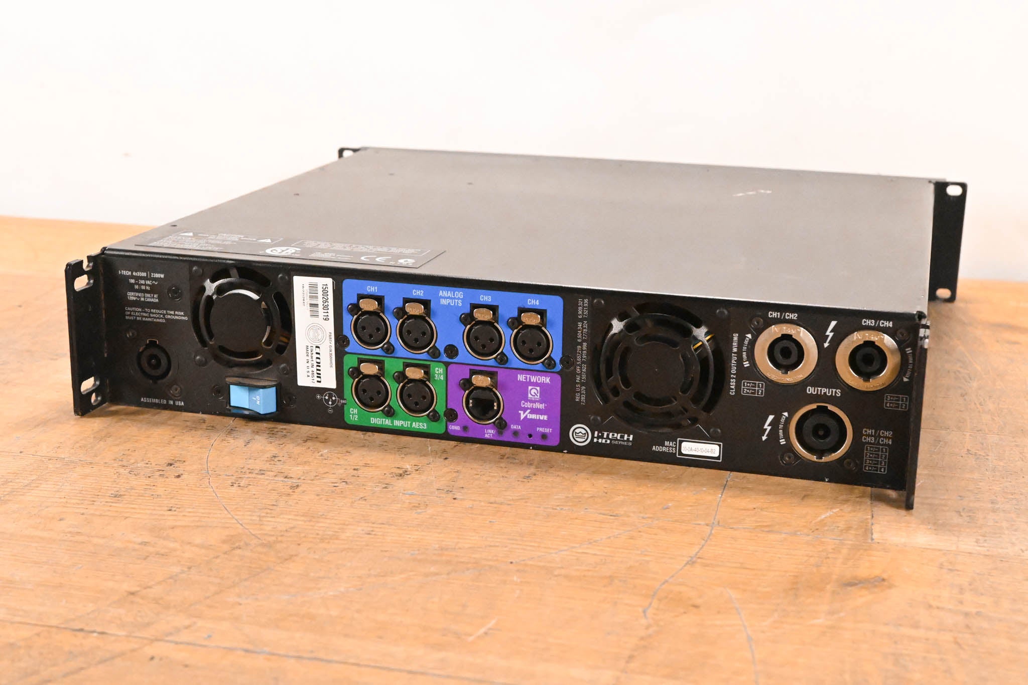 Crown I-Tech 4x3500 Four-Channel Power Amplifier