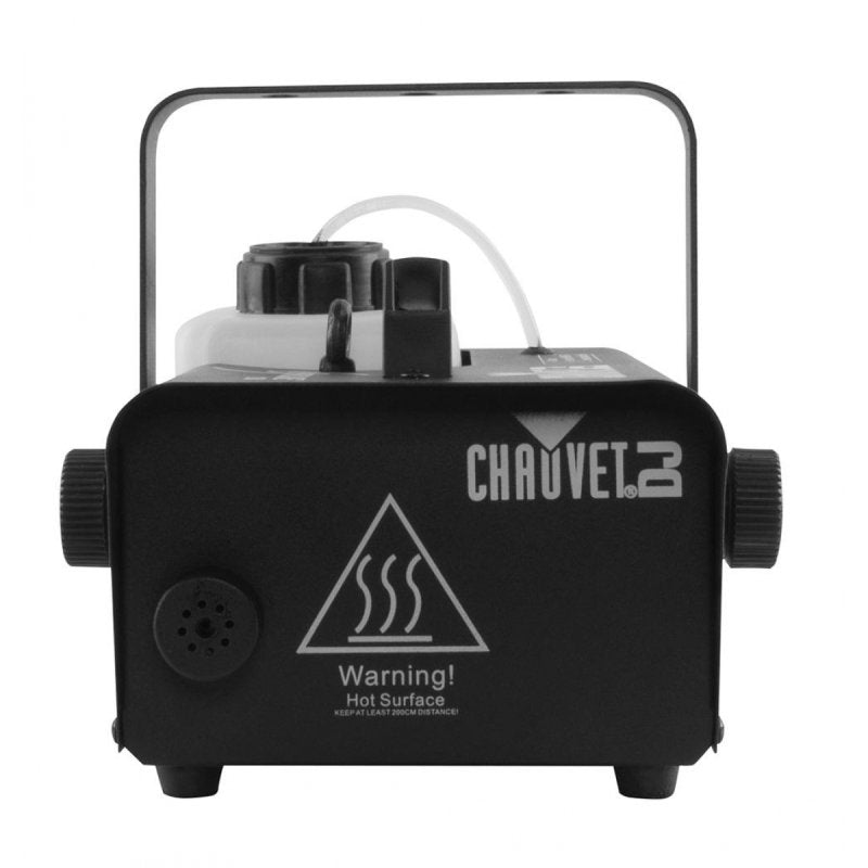Included timer remote controls the output of fog f