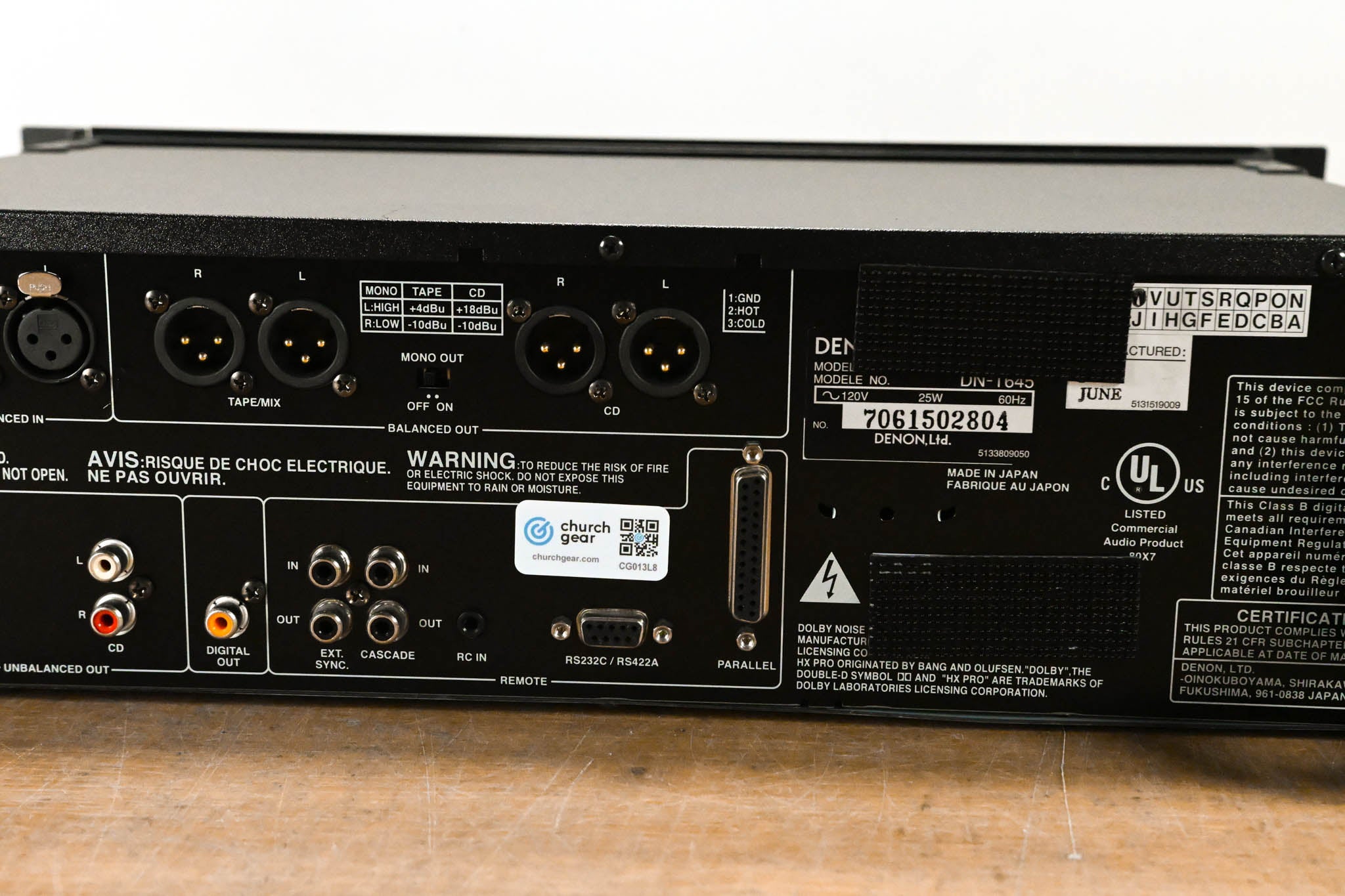 Denon DN-T645 Rackmounted CD/Cassette Combo