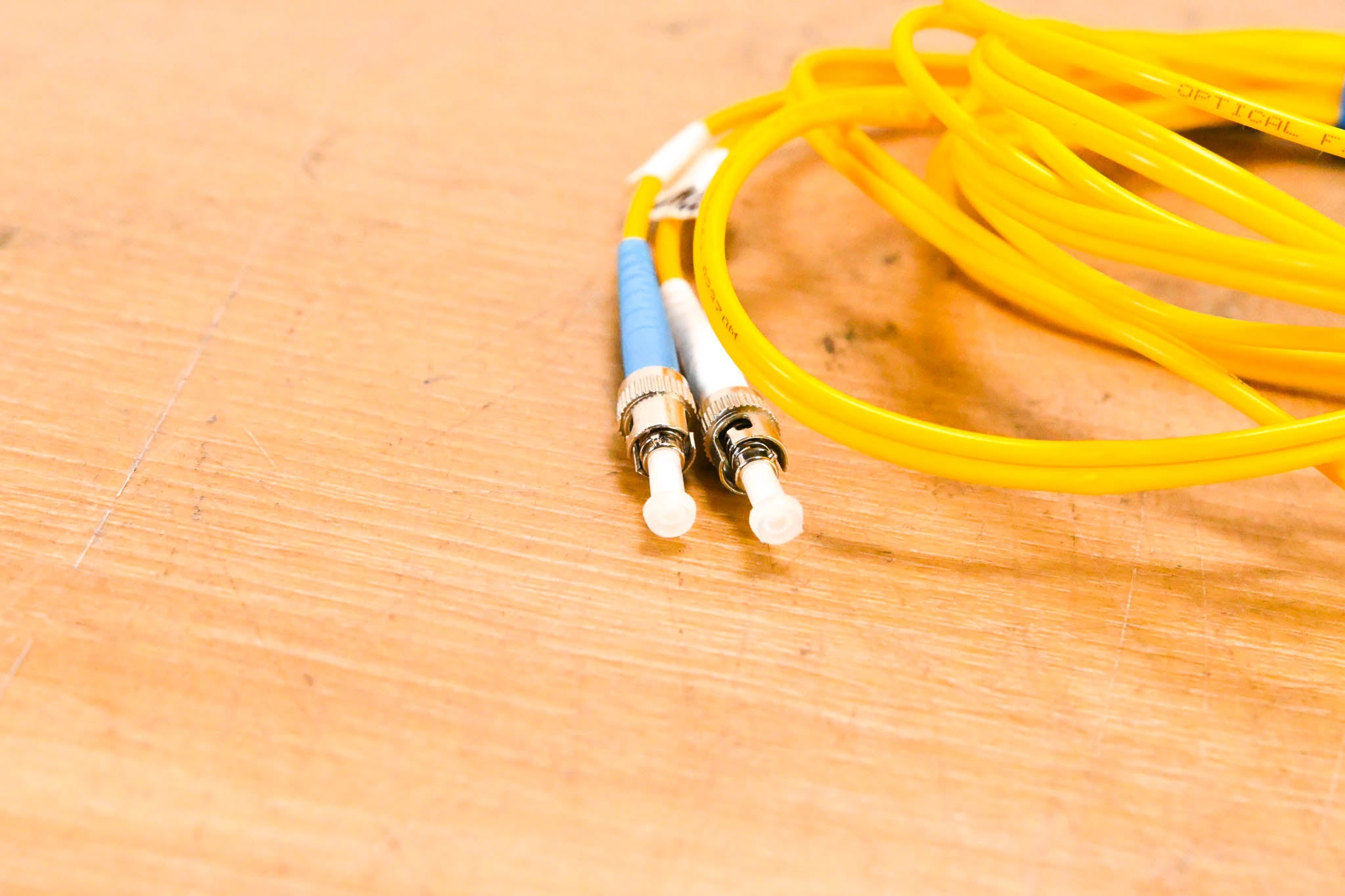 Unbranded SC-ST Duplex Single Mode Fiber Optic Patch Cable - 10'