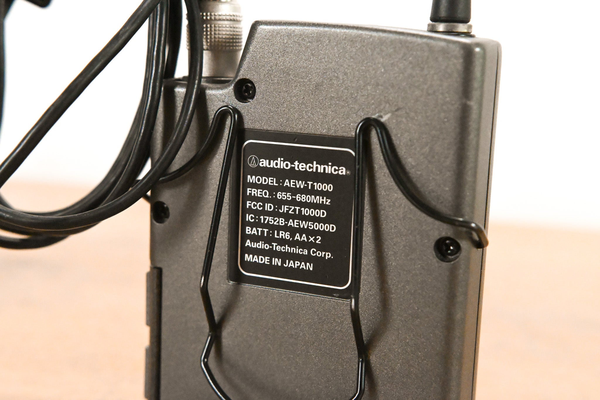 Audio-Technica AEW-T1000 Wireless Bodypack w/ Lavalier Mic - 655-680 MHz