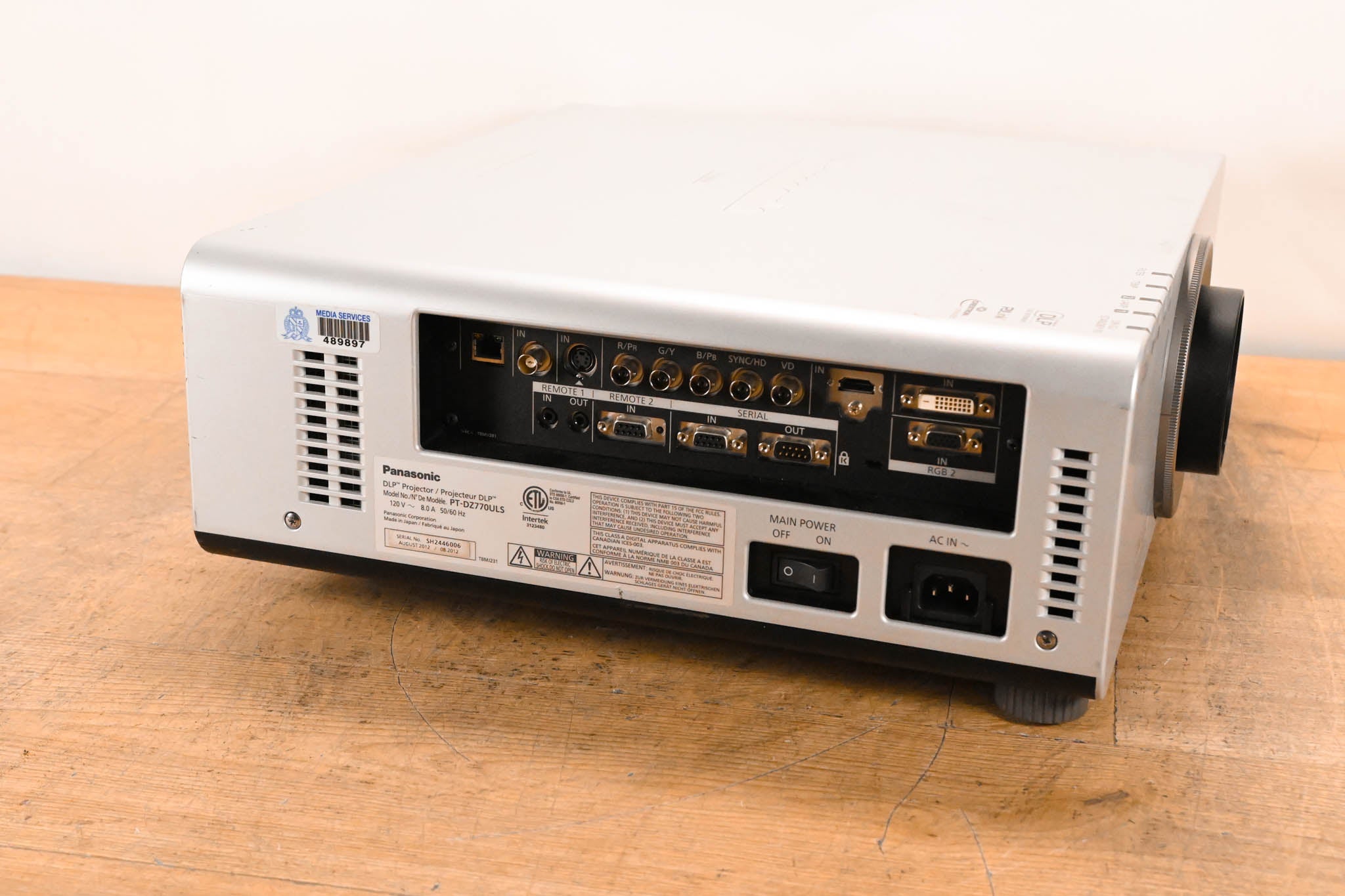 Panasonic PT-DZ770ULS Professional WUXGA DLP Projector w/ Lens