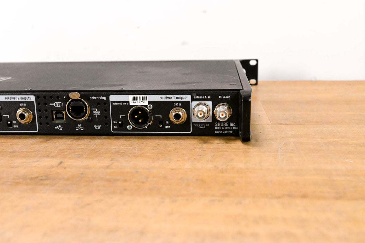 Shure UR4D+ Dual-Channel Wireless Receiver - G1 Band: 470-530 MHz