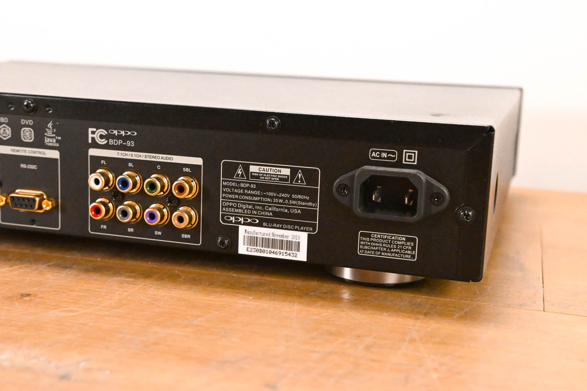 Oppo BDP-93 Blu-ray Disc Player