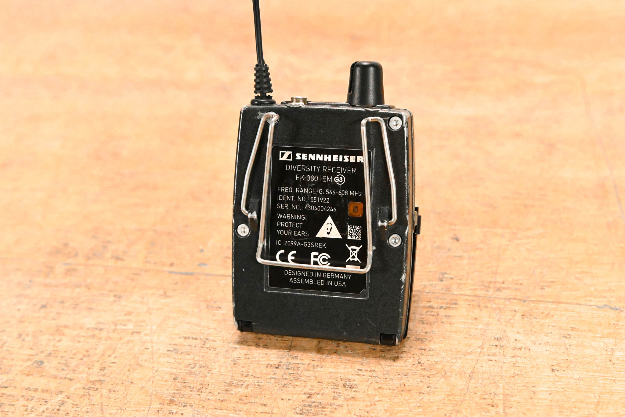 Sennheiser EK 300 IEM G3 Wireless Bodypack Receiver G Range: 566-608 MHz