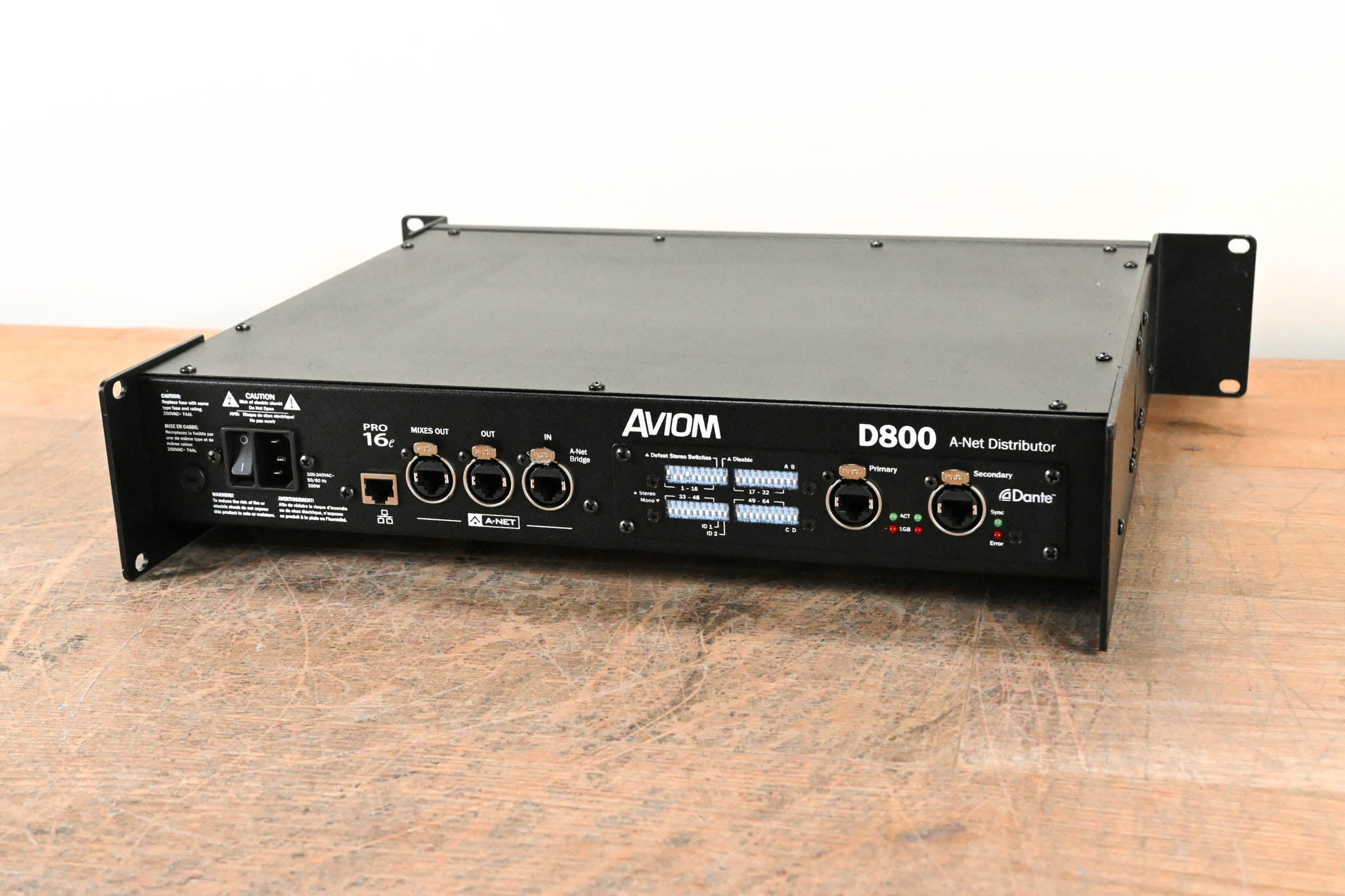 Aviom D800-Dante A-Net Distributor with Dante Connectivity