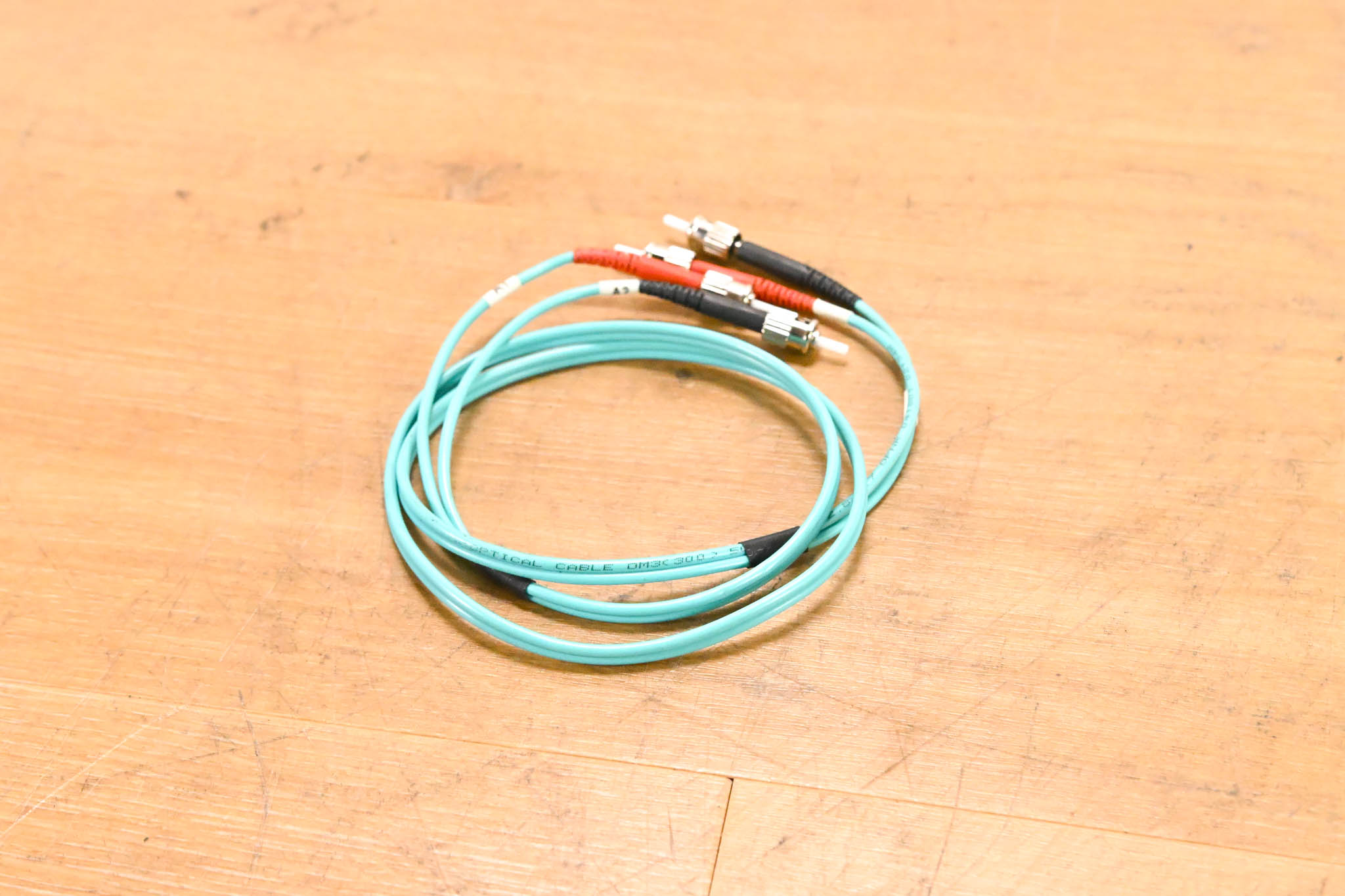 Unbranded ST-ST Duplex OM3 Multimode Fiber Optic Cable - 3'