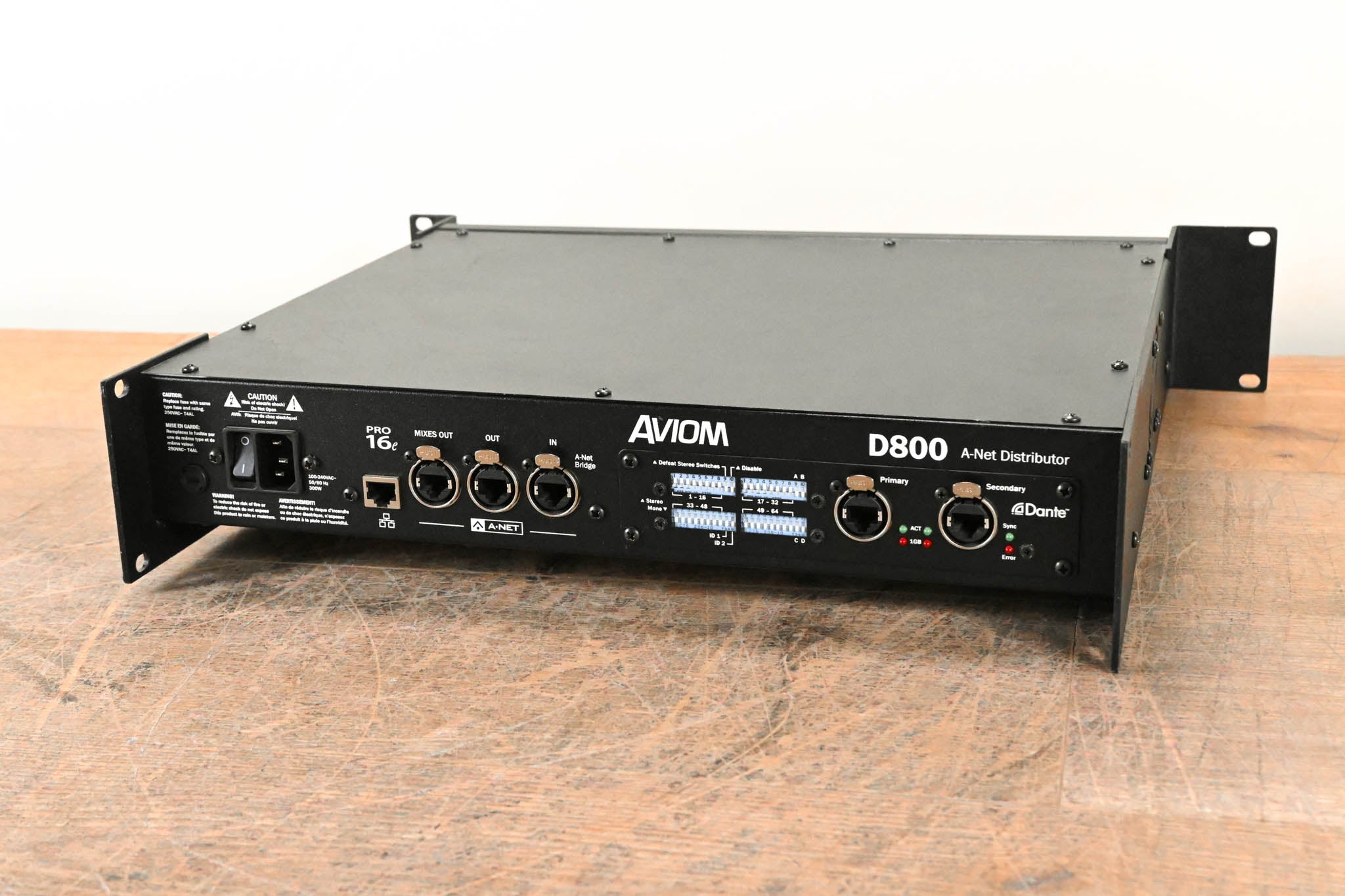 Aviom D800-Dante A-Net Distributor with Dante Connectivity