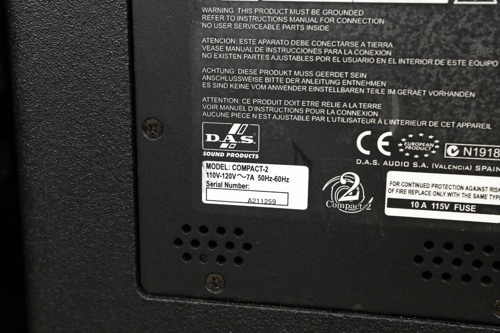D.A.S. Compact 2 Biamplified 3-Way Loudspeaker System (PAIR)