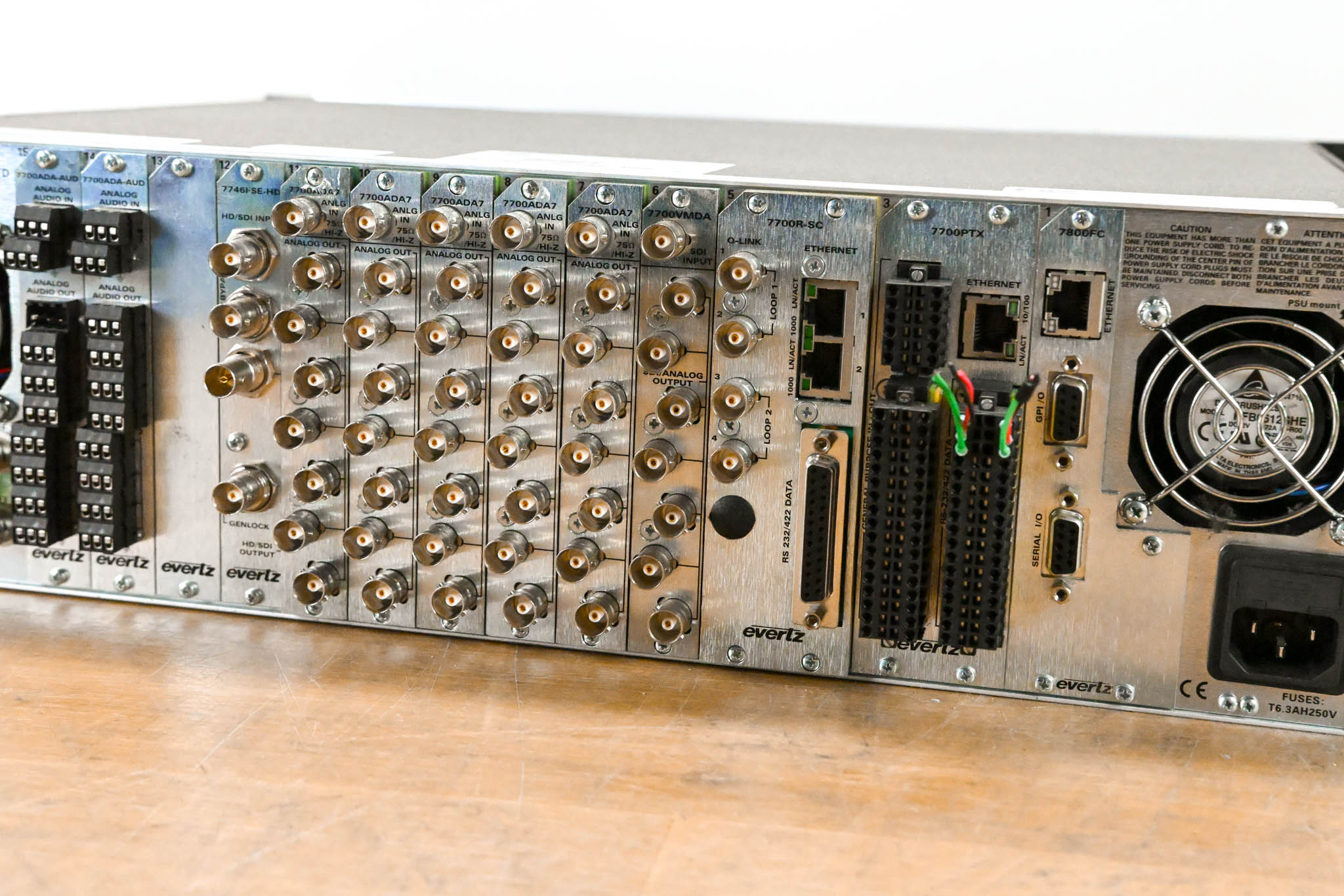 Evertz 7800FR 3RU Rackmount MultiFrame with Cards
