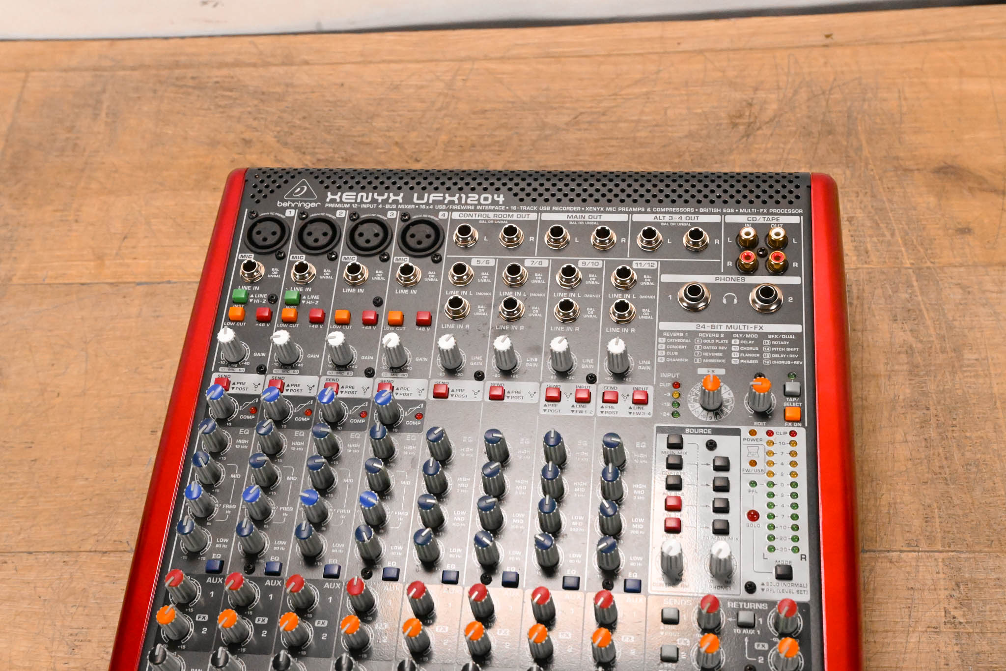 Behringer XENYX UFX1204 12-Input 4-Bus Mixer with USB and Effects