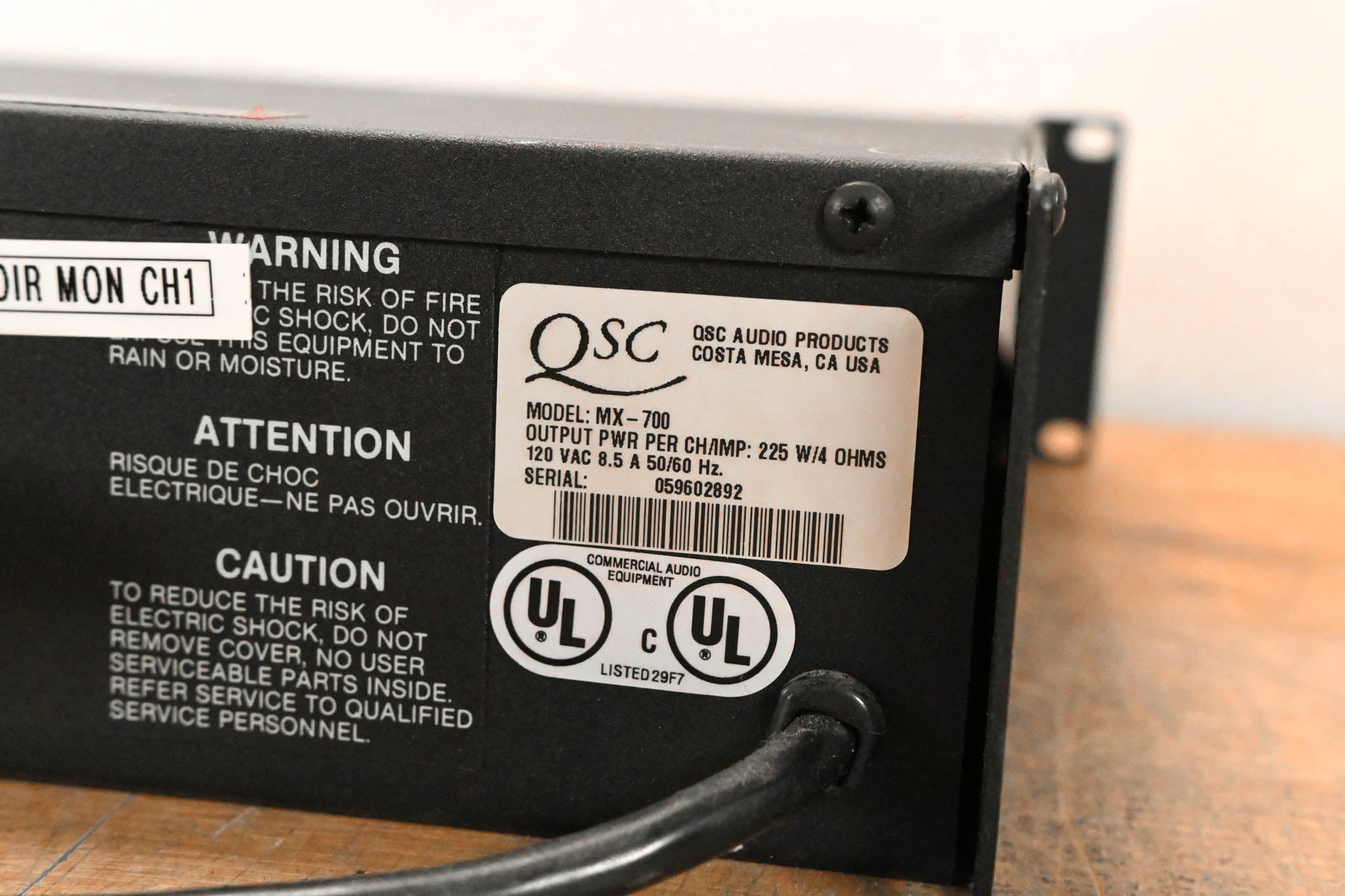 QSC MX 700 2-Channel Power Amplifier