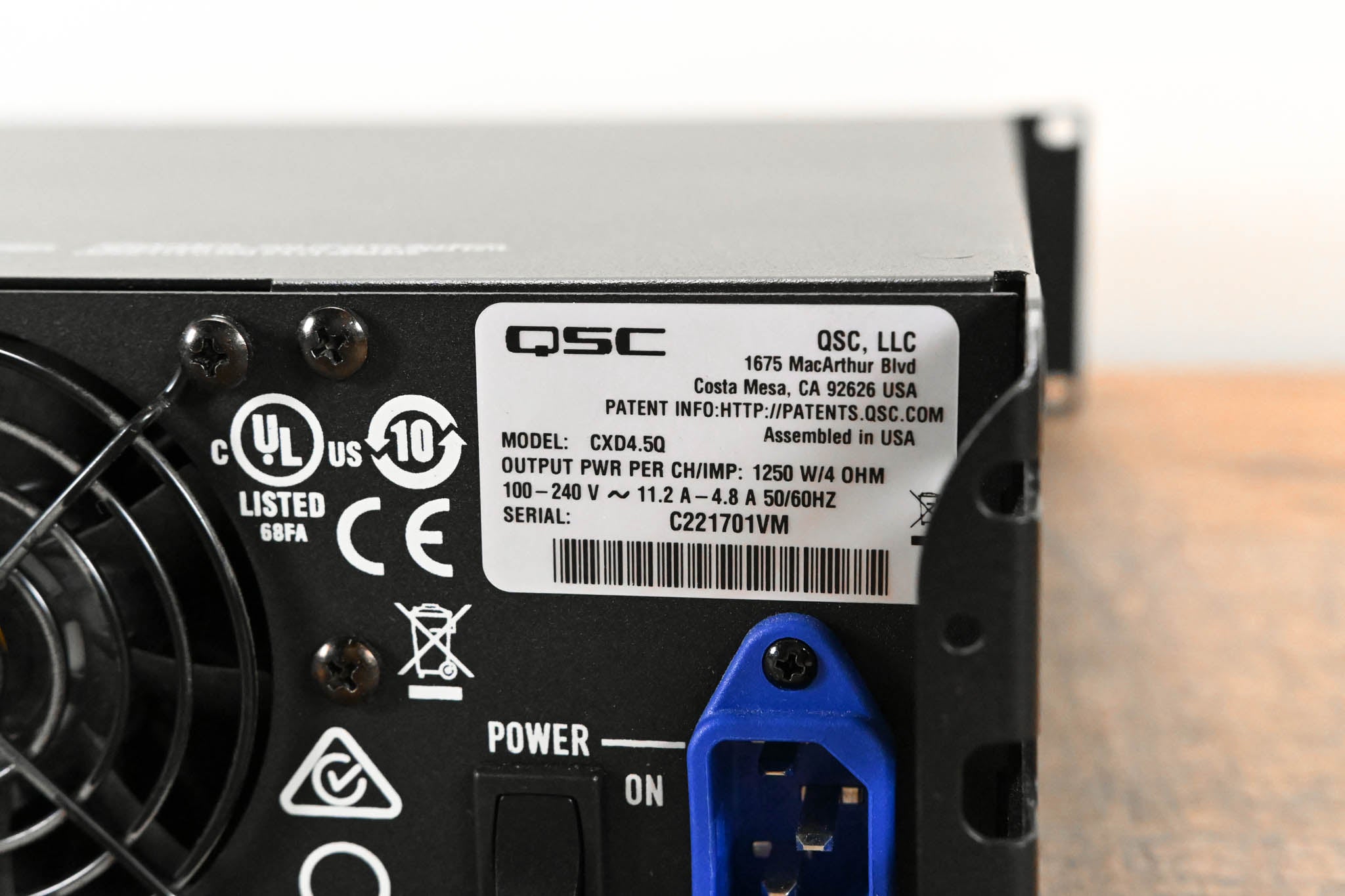 QSC CXD4.5 4-Channel Installation Power Amplifier with DSP