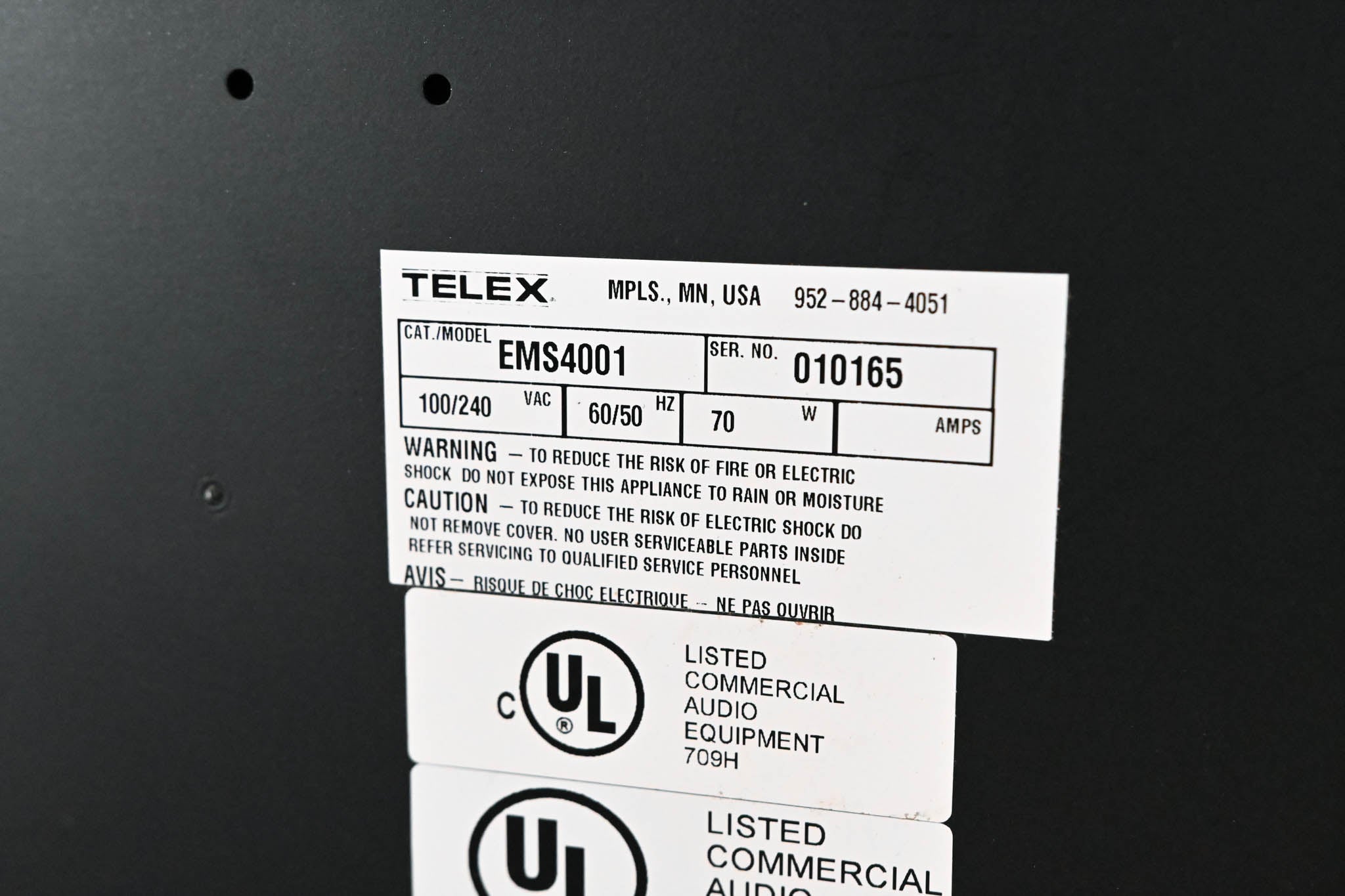 Telex EMS-4001 4-CH Expansion Master Station with 4.0A Power Supply