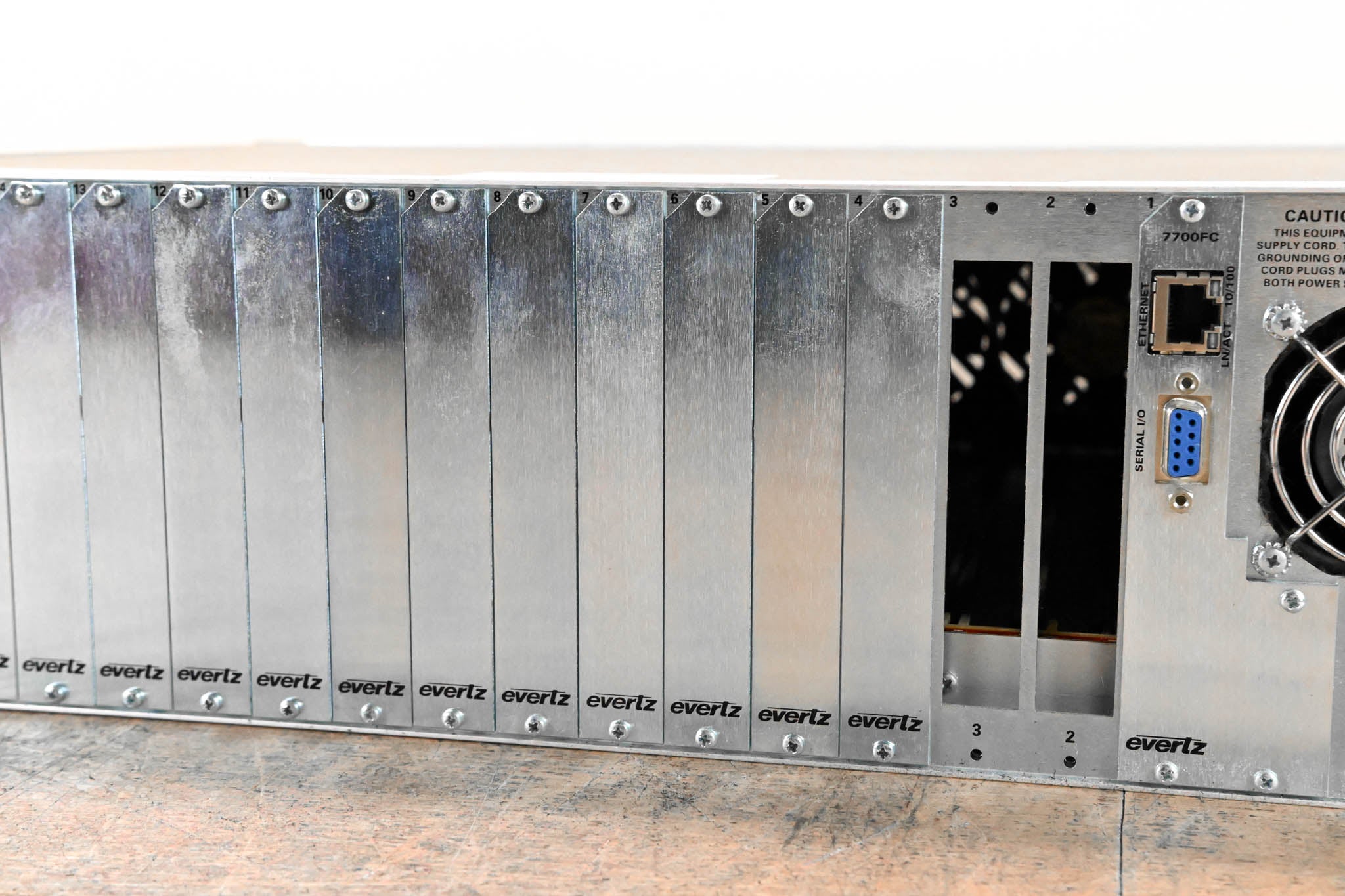 Evertz 7800FR 3RU Rackmount MultiFrame with Cards