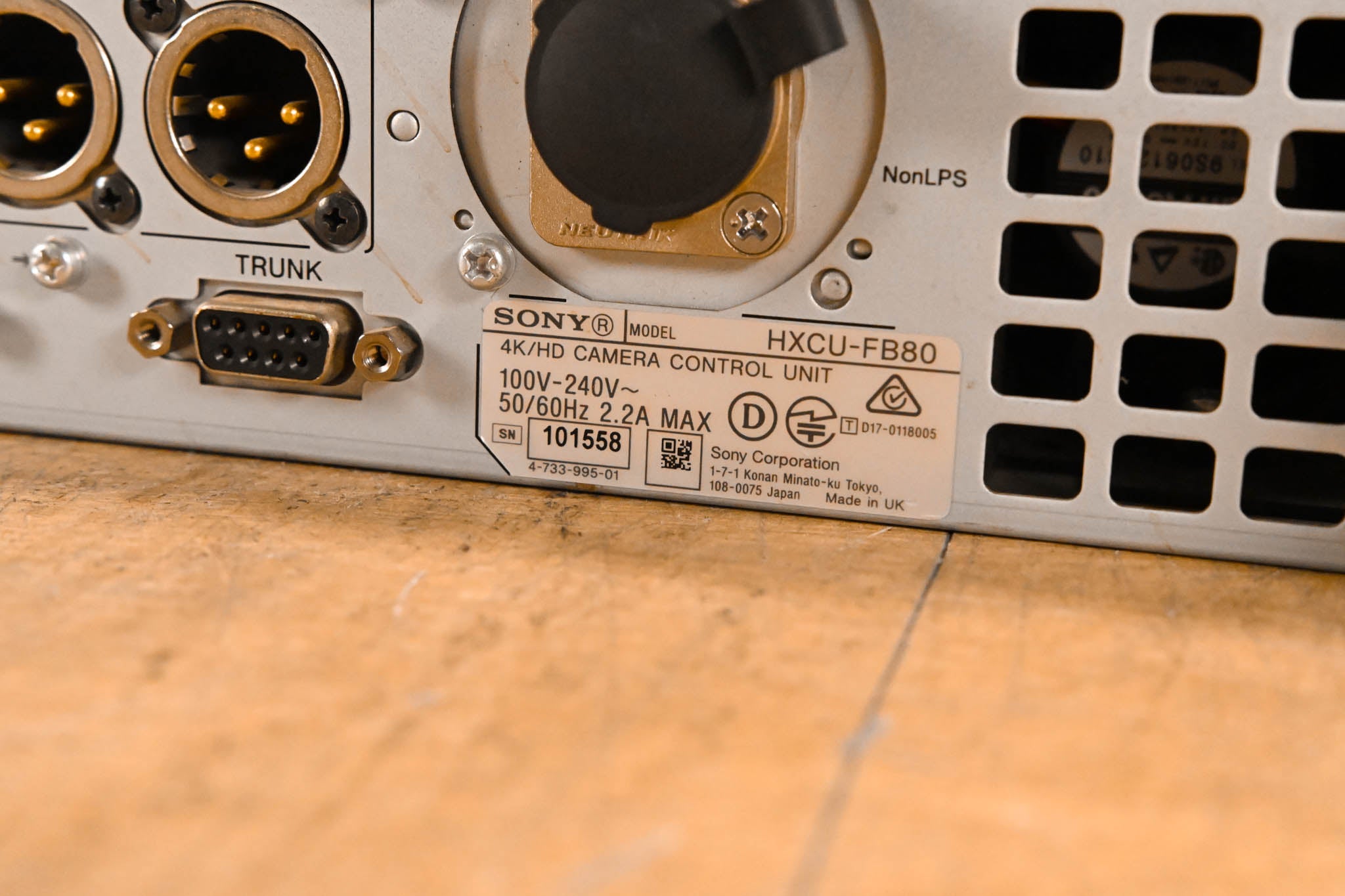 Sony HXCU-FB80 4K/HD Camera Control Unit