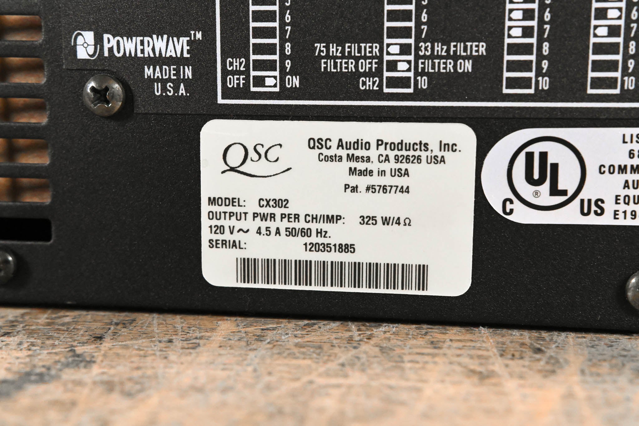 QSC CX302 2-Channel Power Amplifier