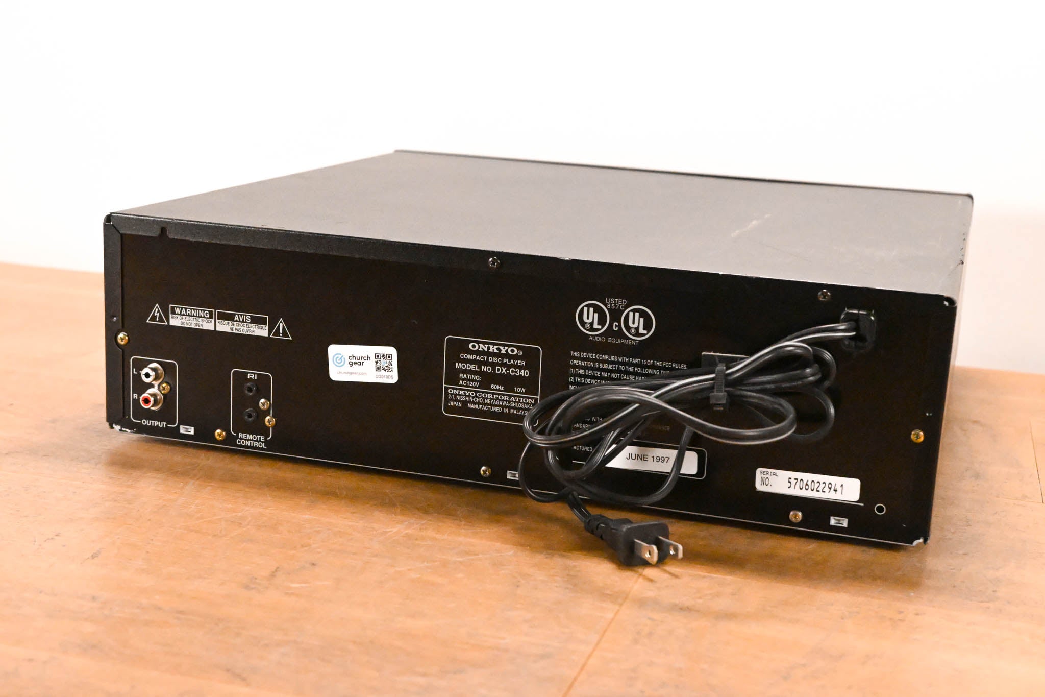 ONKYO DX-C340 6 Disc CD Changer Player