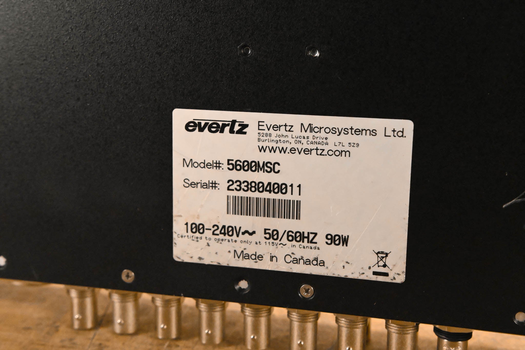 Evertz 5600MSC Master Clock/SPG