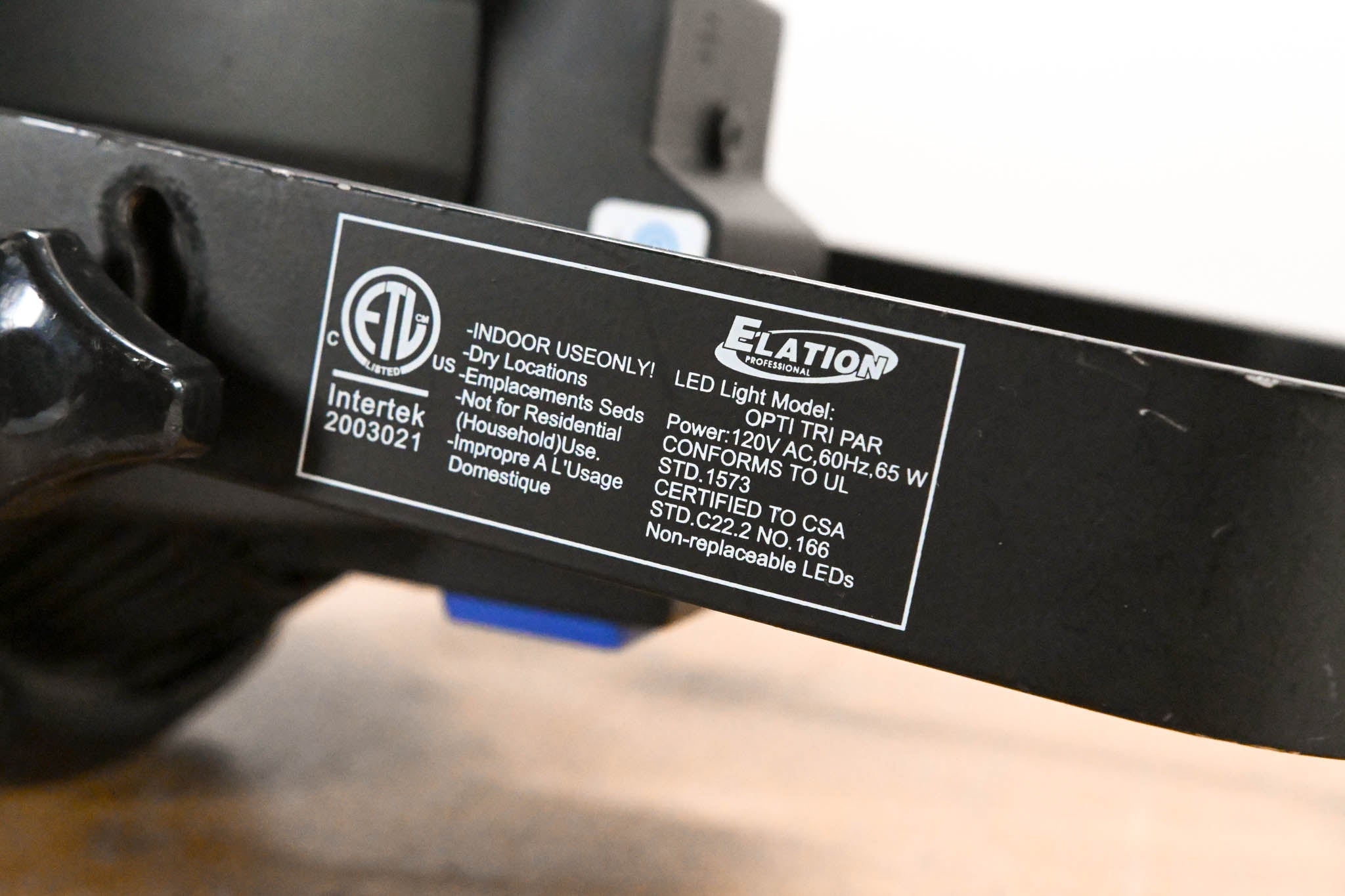 Elation OPTI TRI PAR 18 x 3W Tri Color LED Par