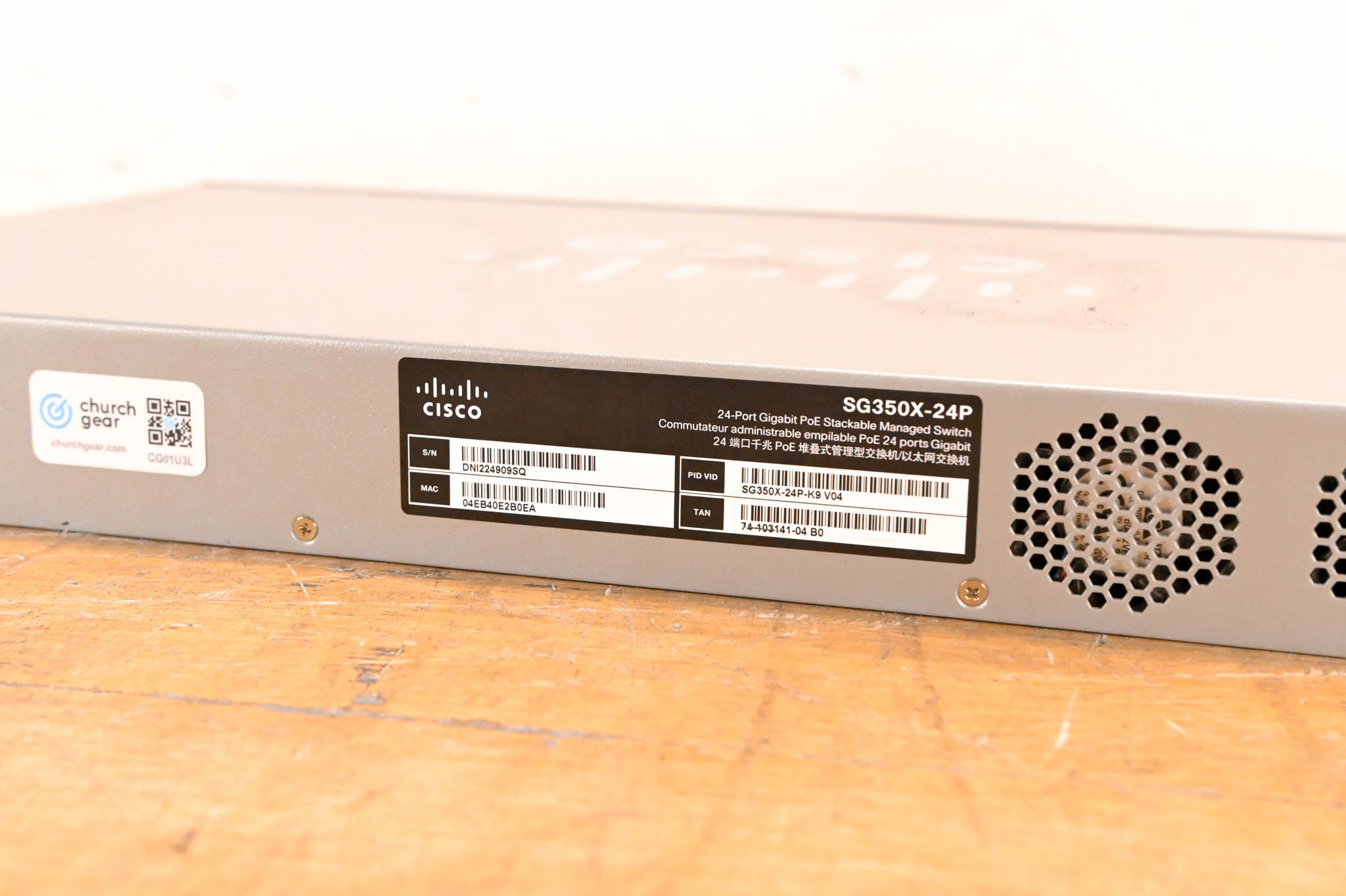 Cisco SG350X-24P 24-Port Gigabit PoE Stackable Managed Switch