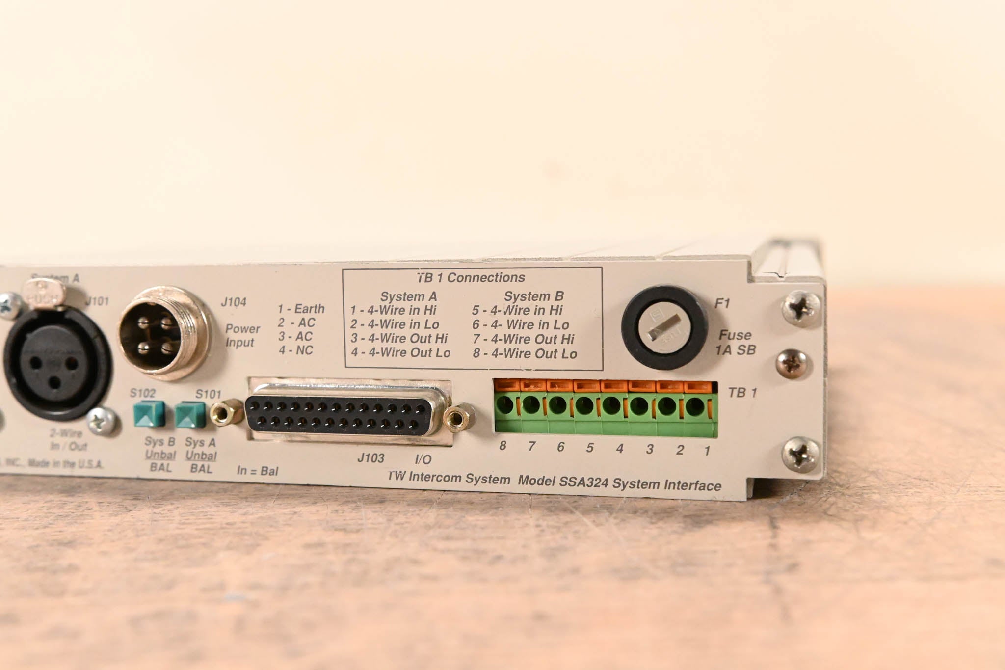 RTS SSA324 Intercom System Interface (NO POWER SUPPLY)