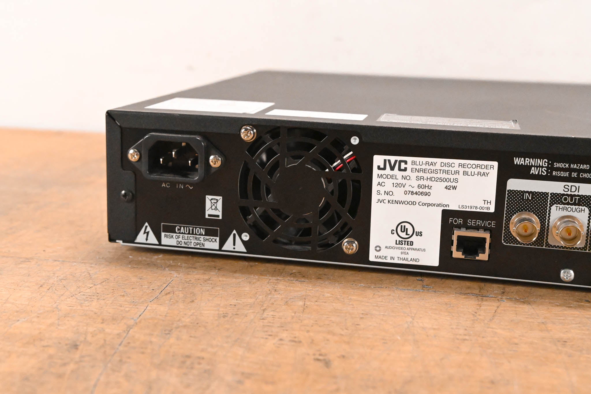 JVC SR-HD2500US Blu-Ray Disc & HDD Recorder with HD-SDI