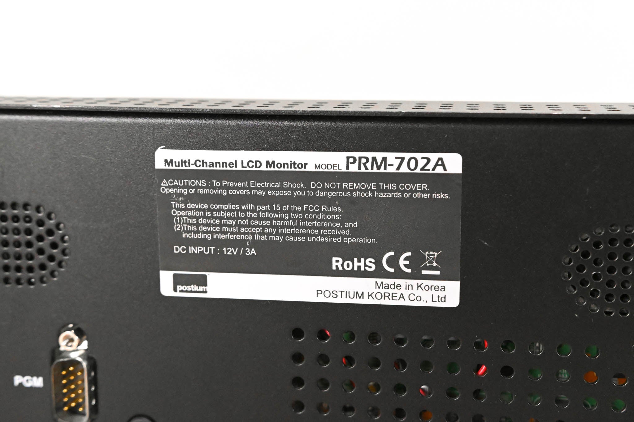 Postium PRM-702A 7" Multi Format Dual LCD Rack Monitor (NO POWER SUPPLY)