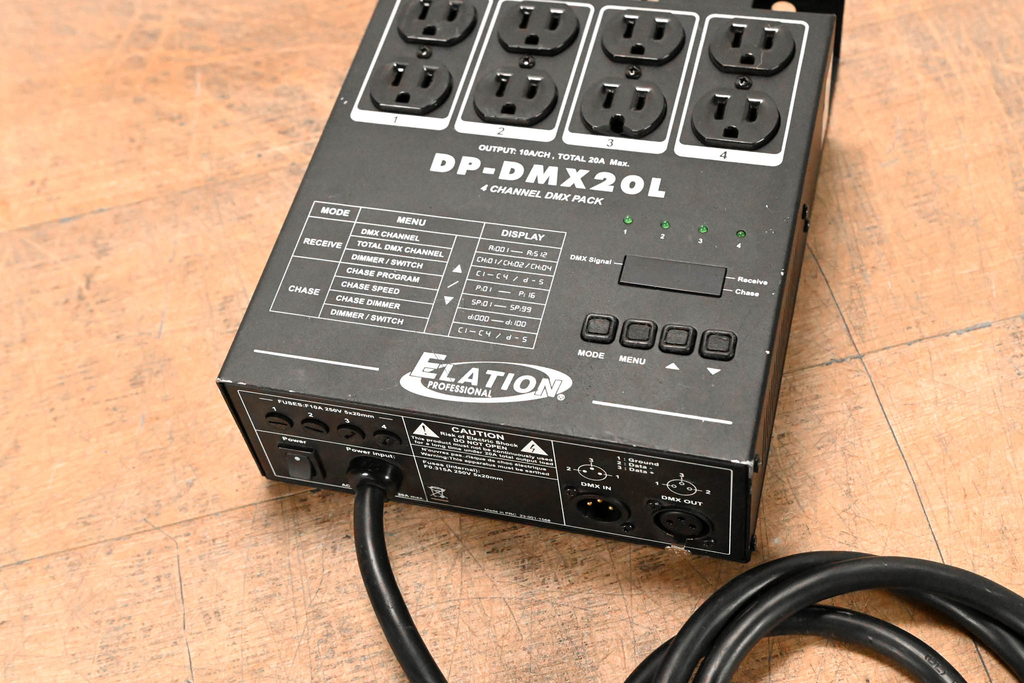 Elation DP-DMX20L 4-Channel DMX Dimmer/Switch Pack