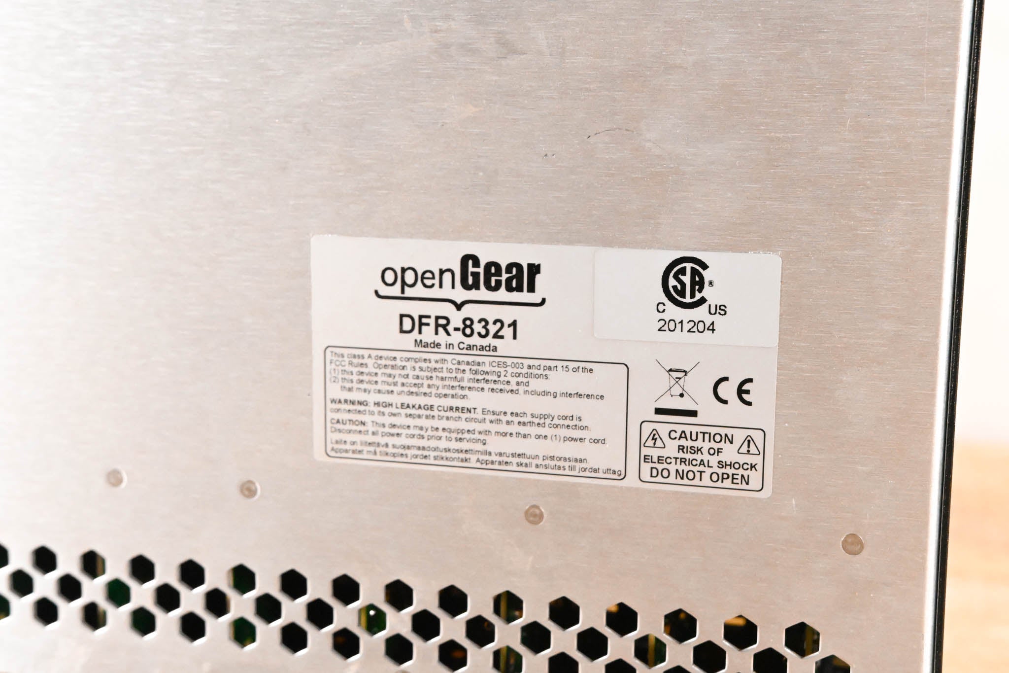 Ross DFR-8321 OpenGear 2RU Module Frame with Cards