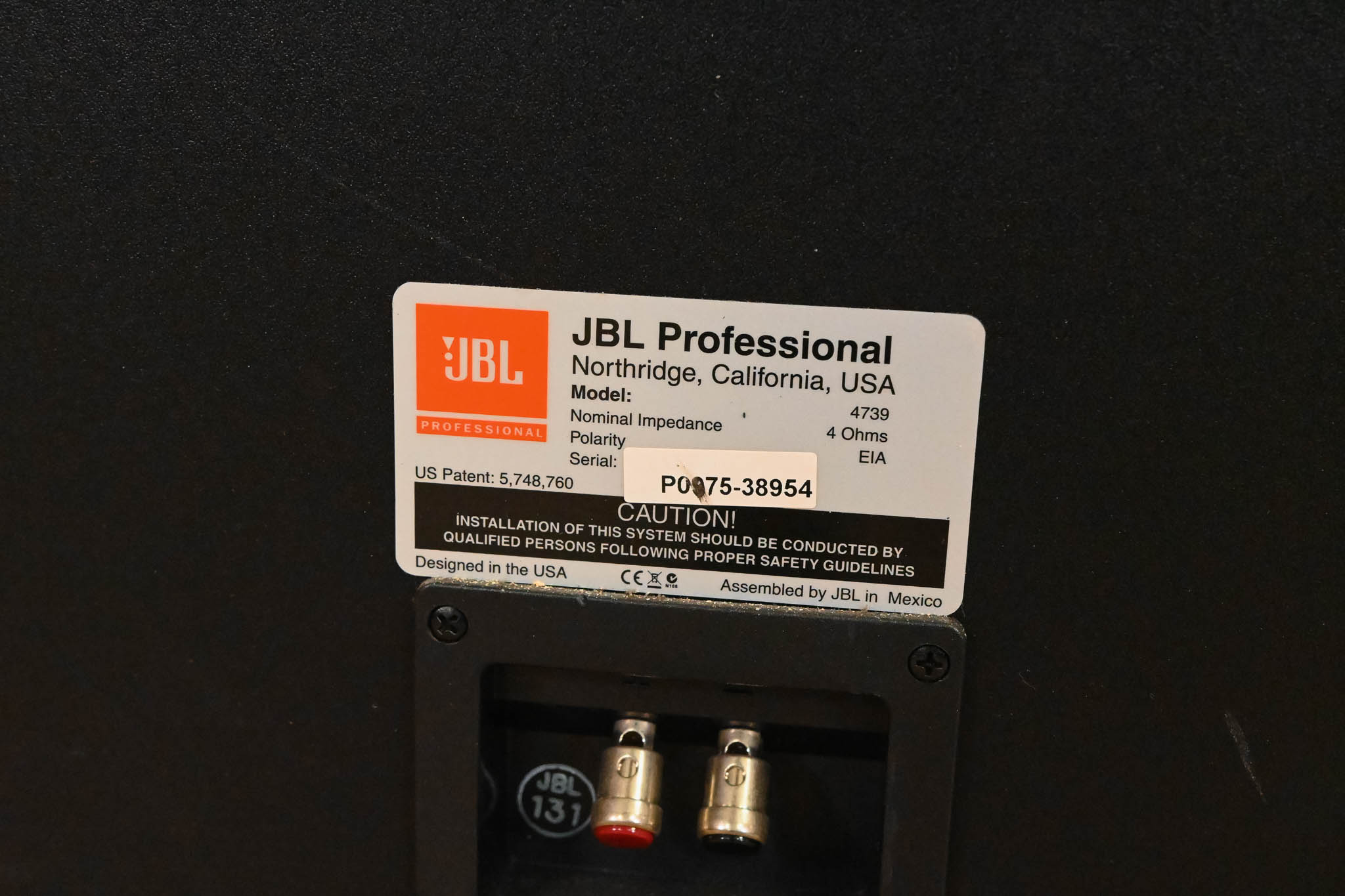 JBL 4739 Dual 15″ Passive Cinema Subwoofer