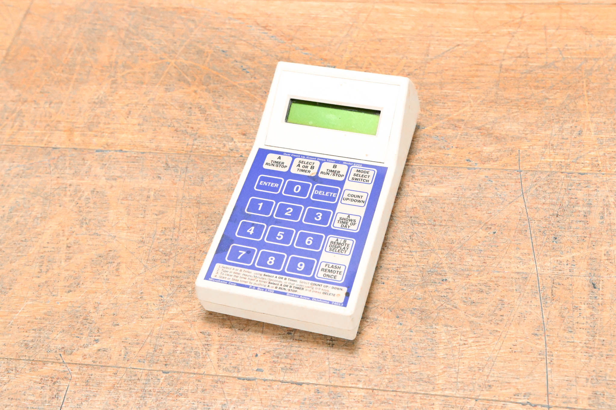 Microframe Model 6200 Timer Keypad (NO POWER SUPPLY) CG01LBF