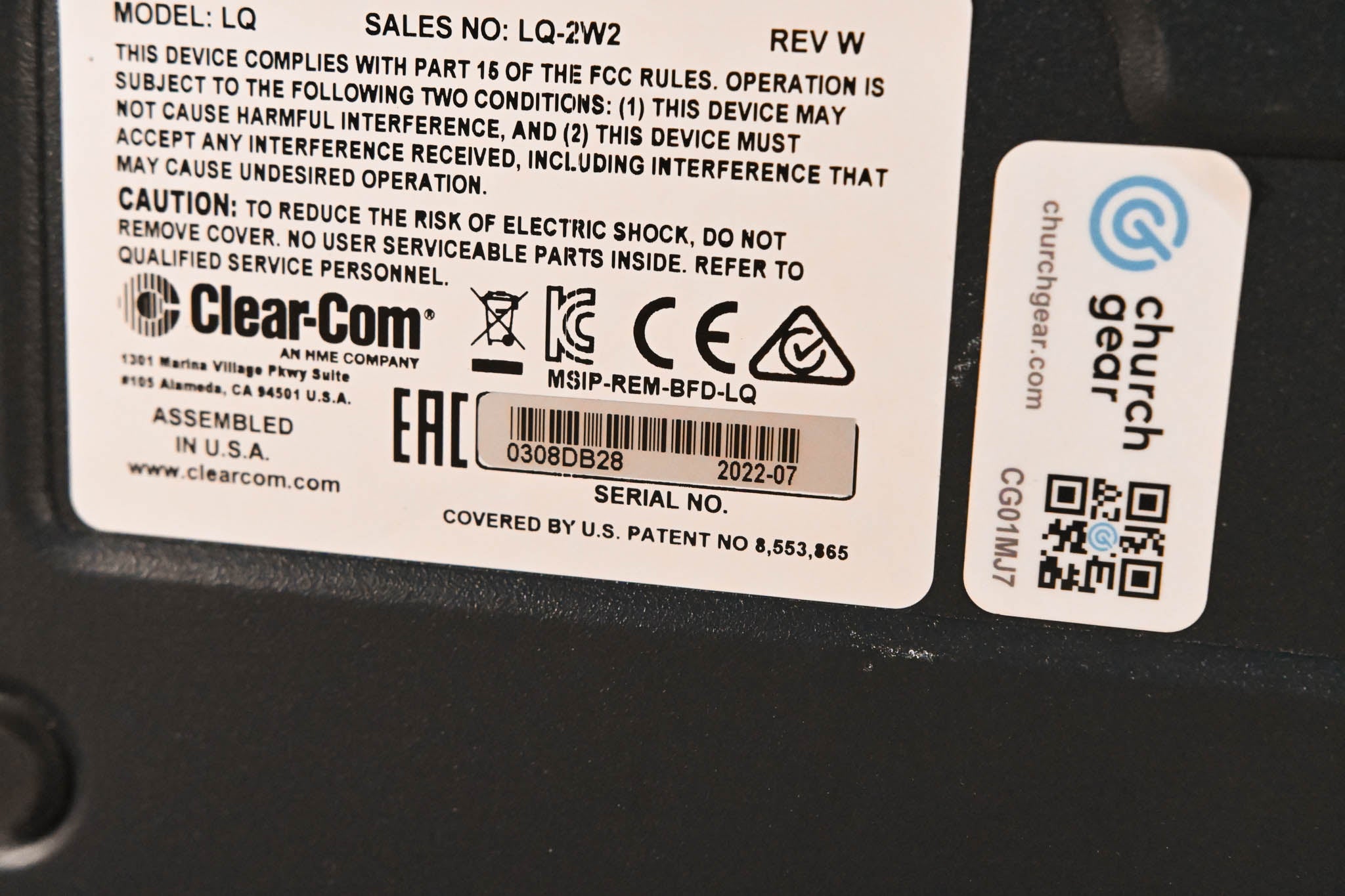 Clear-Com LQ-2W2 Compact 2-Port Partyline IP Interface (NO POWER SUPPLY)