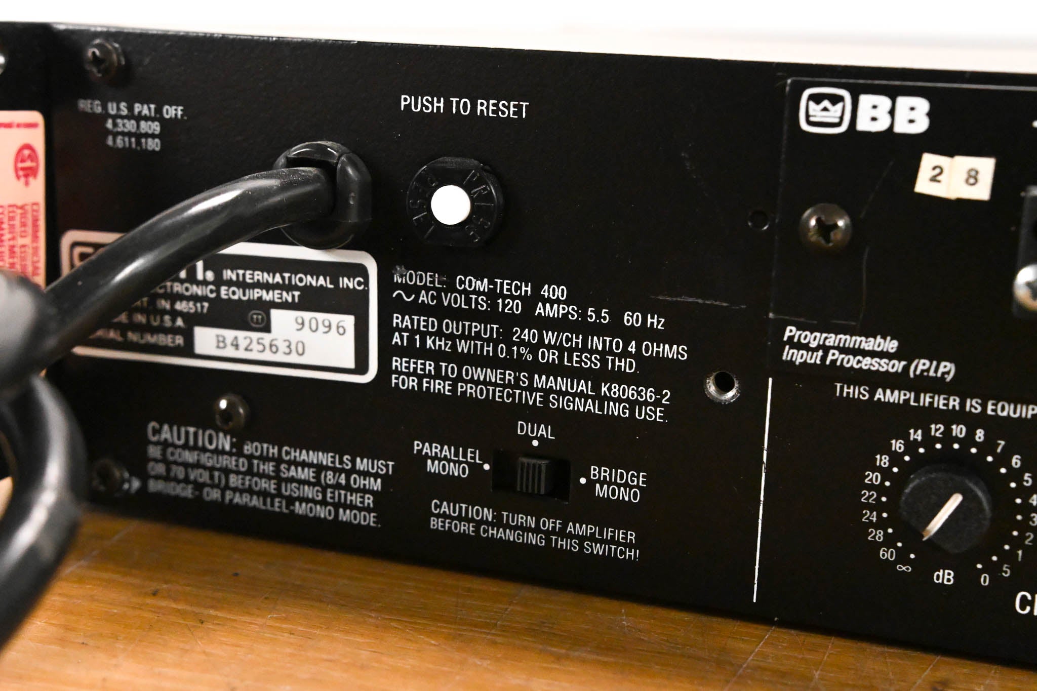 Crown Com-Tech 400 2-Channel Power Amplifier